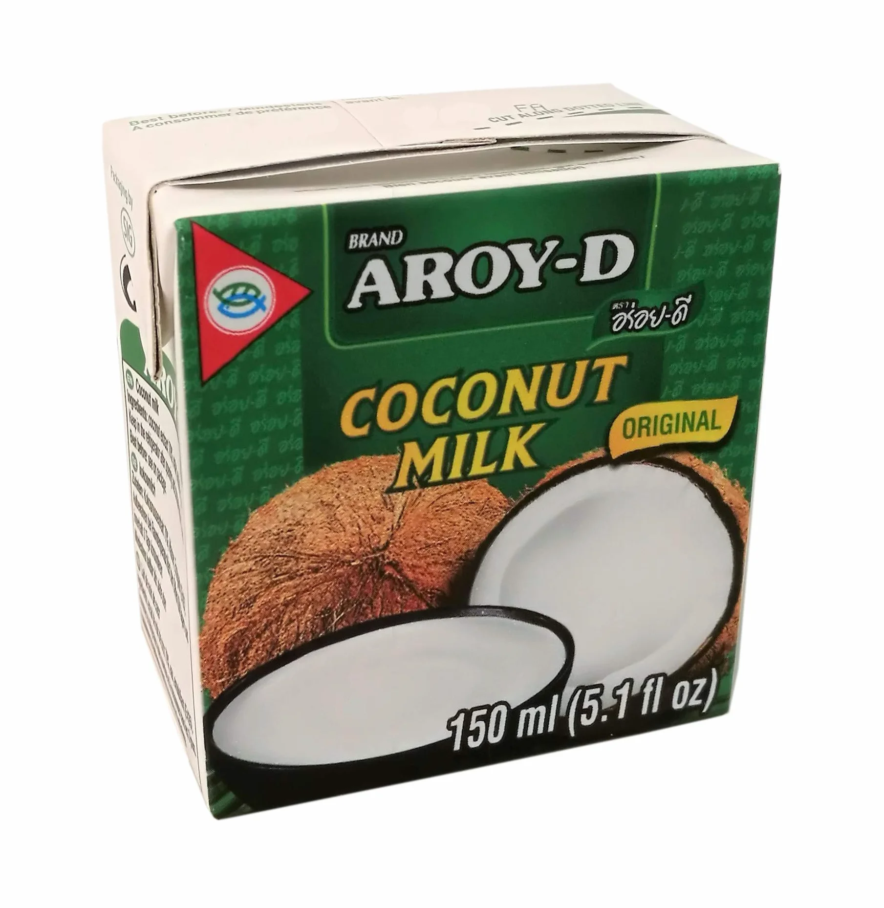 Aroy-D - Lait de coco avec E435, paquet de 12 (12 x 150 ml)