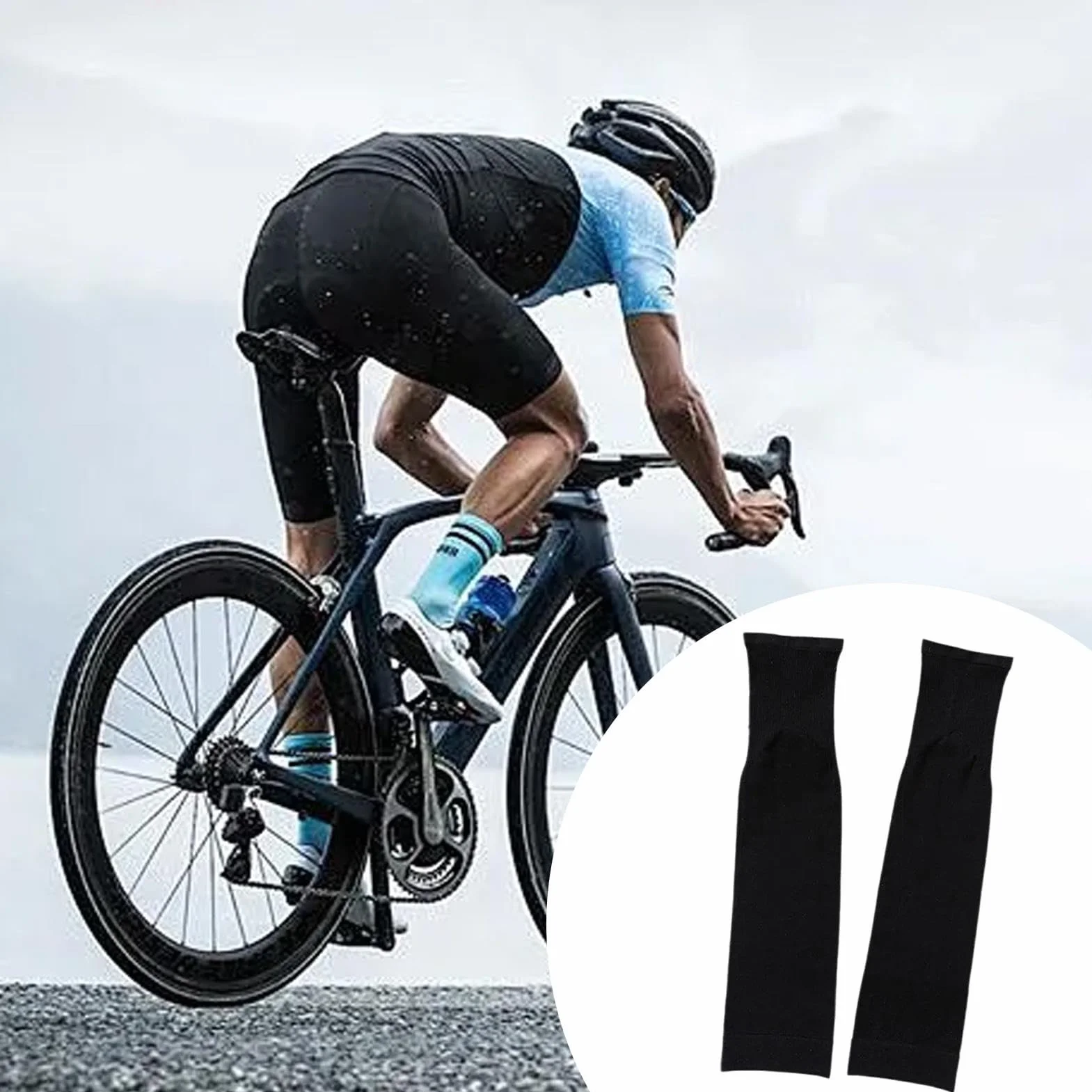 Manchons de jambe pour femmes protection solaire UV en soie glacée jambes larges cyclisme plein air