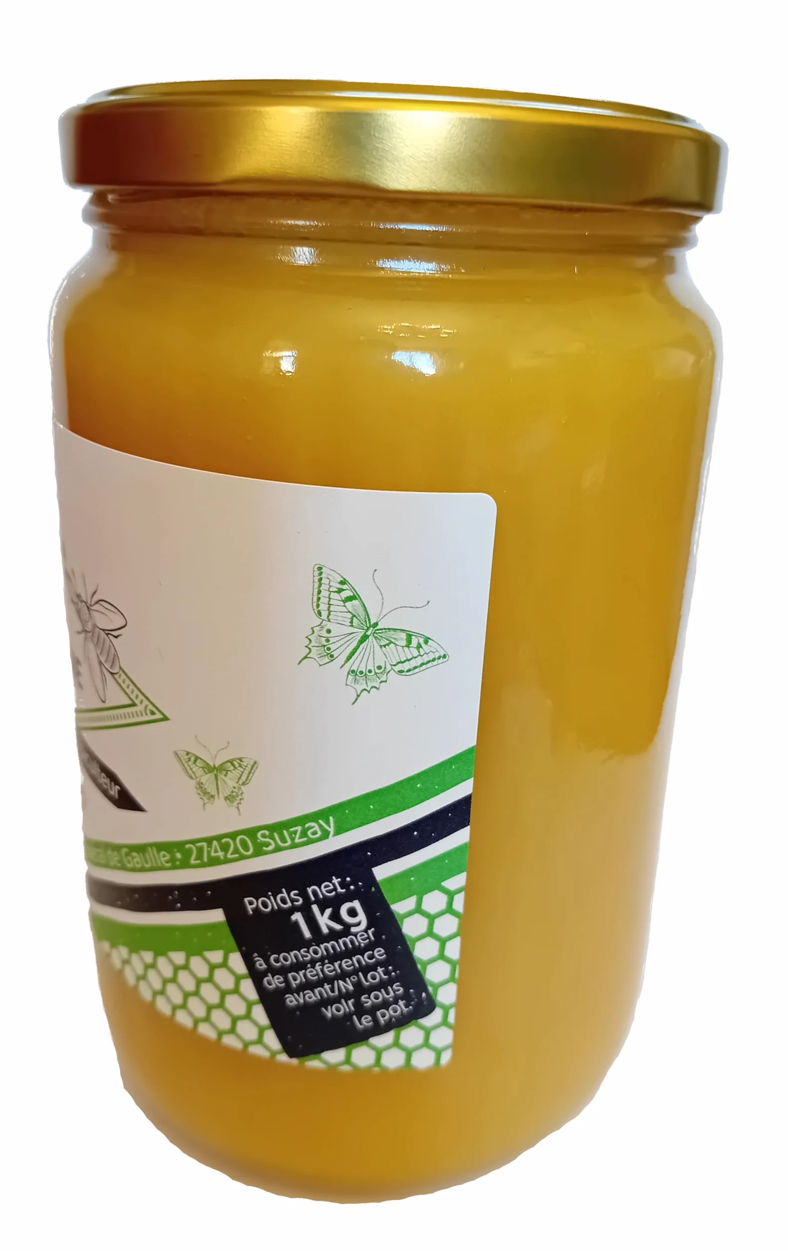 Miel Bio de Normandie (1 Kg), Délicieusement crémeux et récolté à froid | origine France | certifié BIOLOGIQUE | Naturel | Non chauffé | Non Pasteurisé | La Mare aux Abeilles.