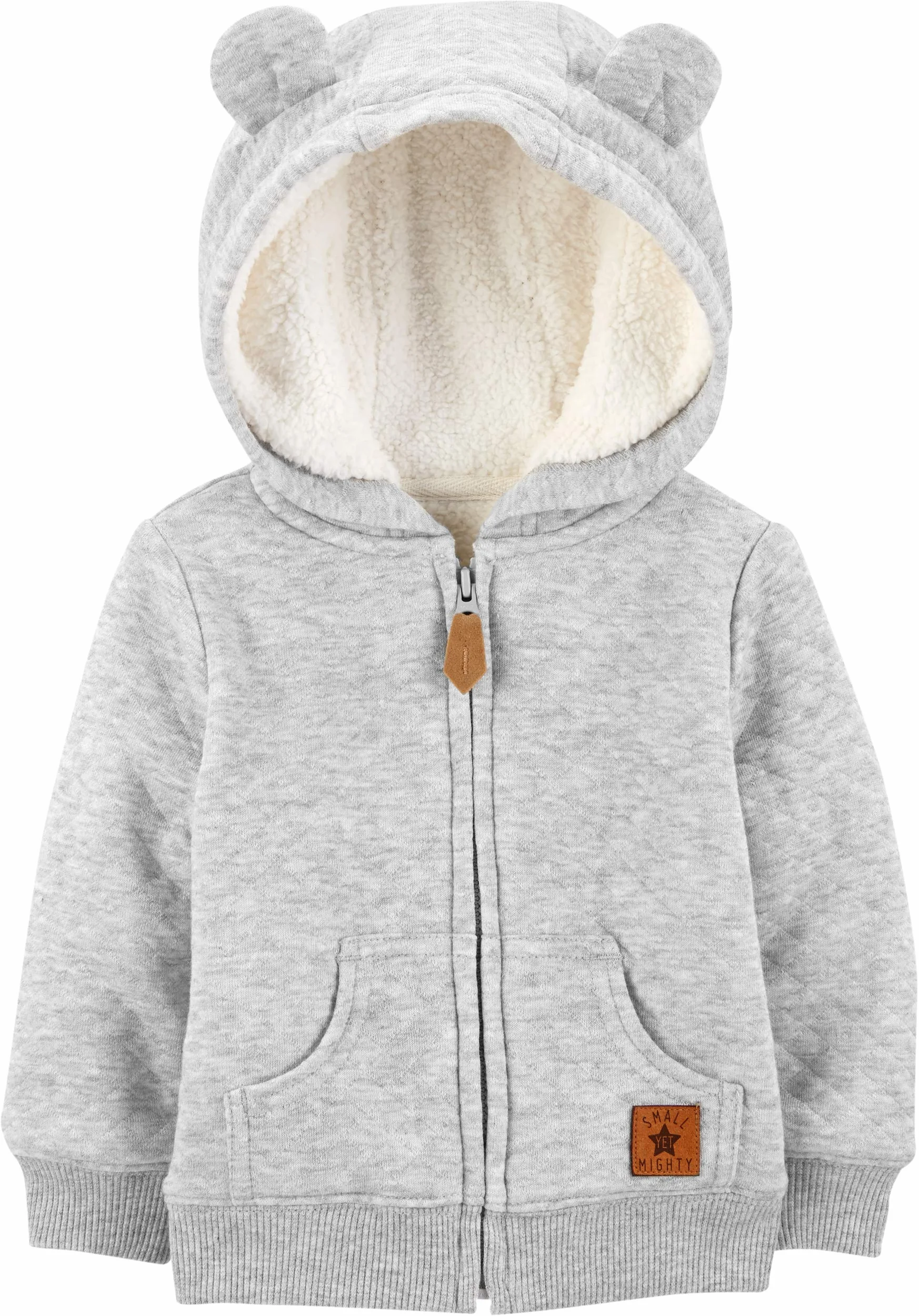Simple Joys by Carter's Hooded Sweater Jacket with Sherpa Lining Blouson Polyester molletonné Mixte bébé