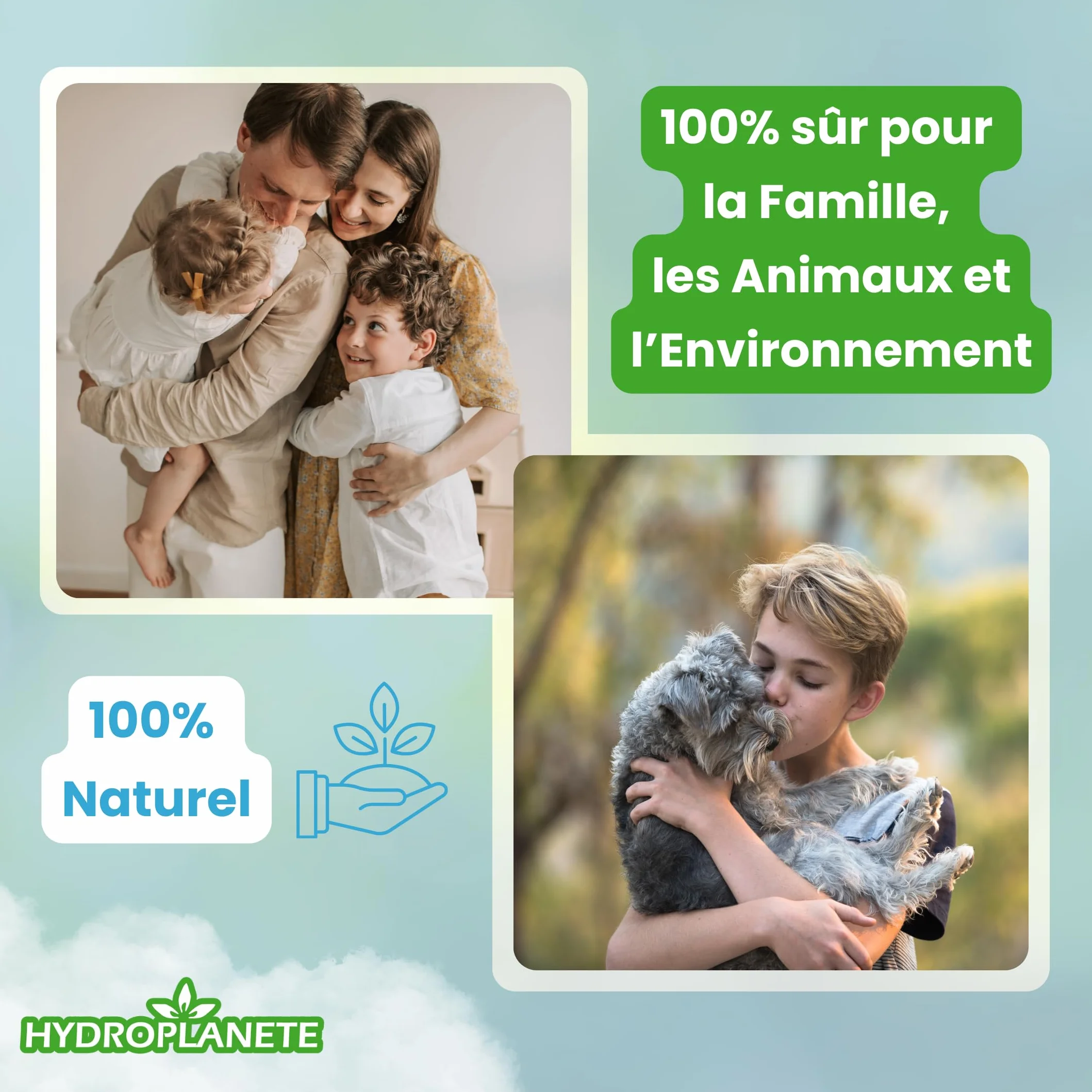 HYDROPLANETE Bicarbonate de Soude Multi-Usages - Poudre Alimentaire et Entretien de la Maison - Sans Additifs et 100% Naturel - Fabriqué en France - Disponible de1kg 2kg 5kg 10kg 20kg