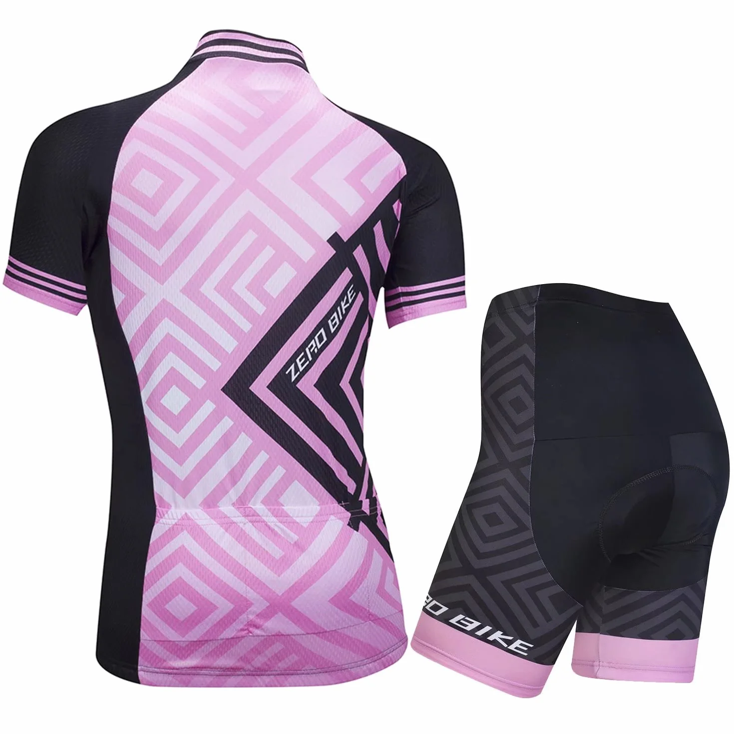 Femmes Maillot Cyclisme Respirant Séchage Rapide Jersey Manches Courtes Veste + Shorts 3D Coussin Rembourré Set