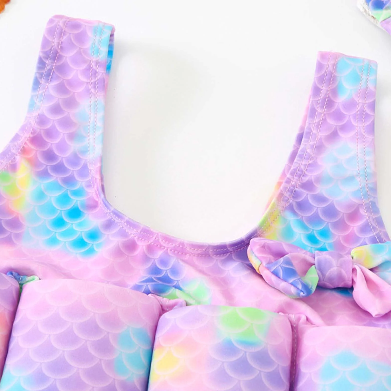 Maillot De Bain Bébé Fille Combinaison Flottante Une Pièce avec Flotteurs Réglable Aide à La Flottabilité Été
