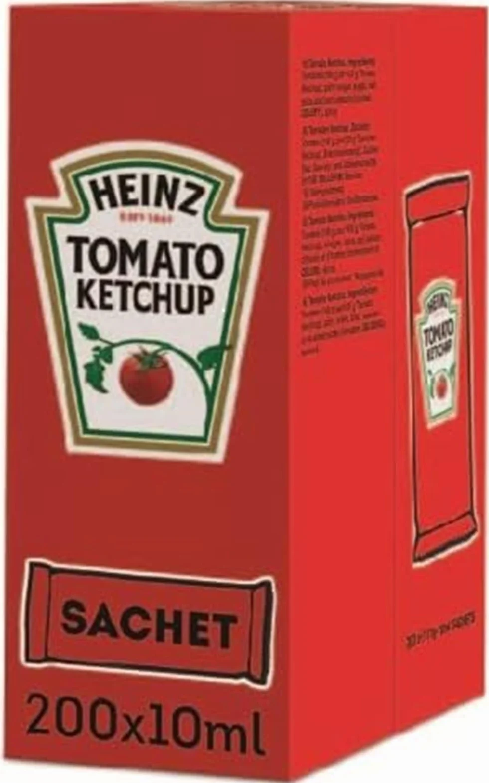 HEINZ Ketchup aux tomates, 10 ml (paquet de 200)