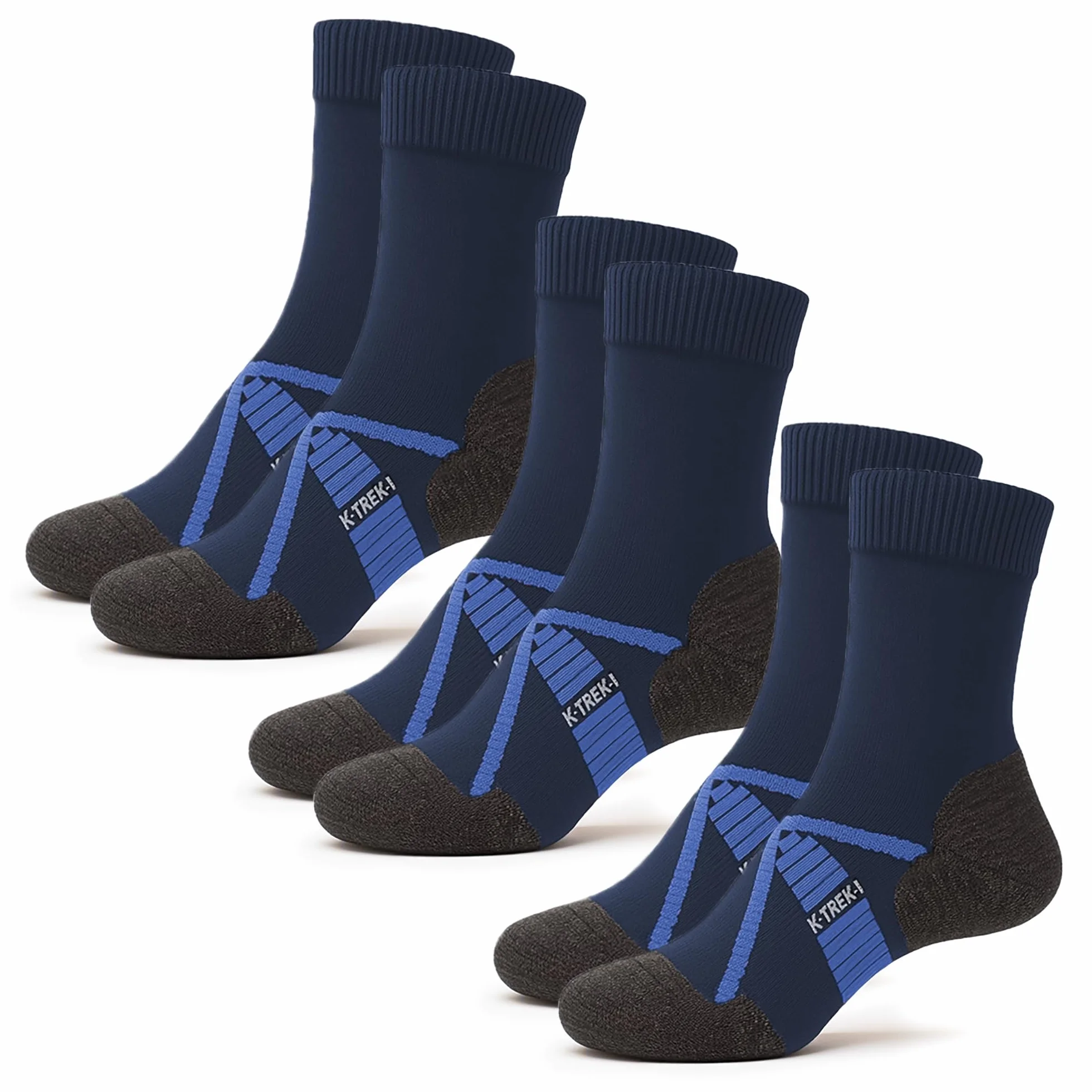 Kaiera Trek Light – 3 Paires Chaussettes Randonnée Laine Mérinos Respirantes Anti-Odeurs Trekking Marche Trail Été