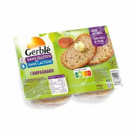 Pain Campagnard Sans Gluten 350 G|Gerblé|(Lot De 3)|Best Deal