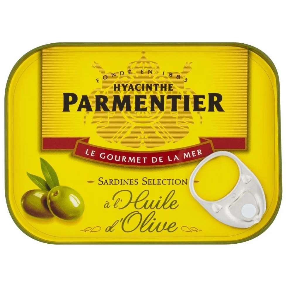 Parmentier Sardines à l'huile d'olive vierge (135g) - Paquet de 6
