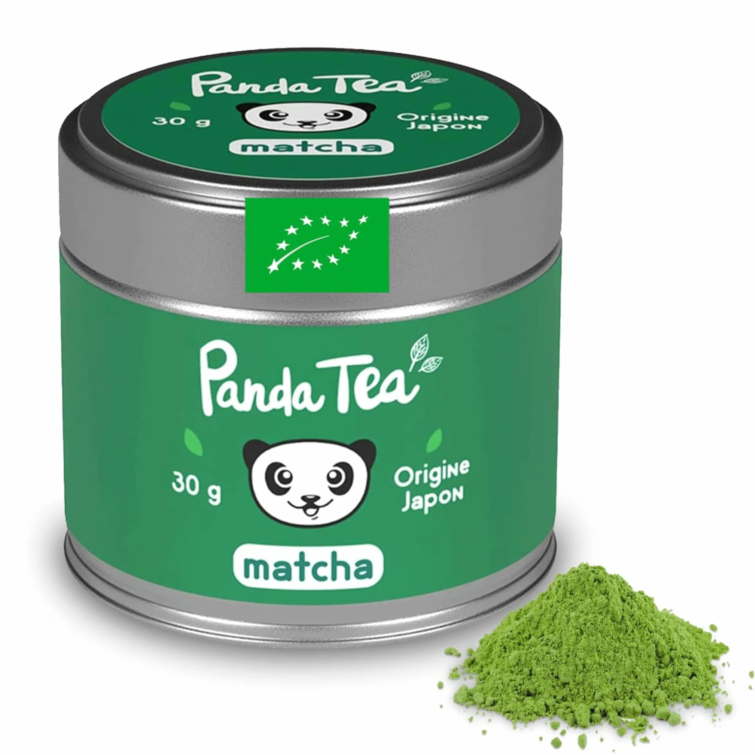 Panda Tea Thé Matcha Cérémonie Bio D'Origine Japonaise | Poudre de Thé Vert 30g | Idéale Pour La Cérémonie Du Thé