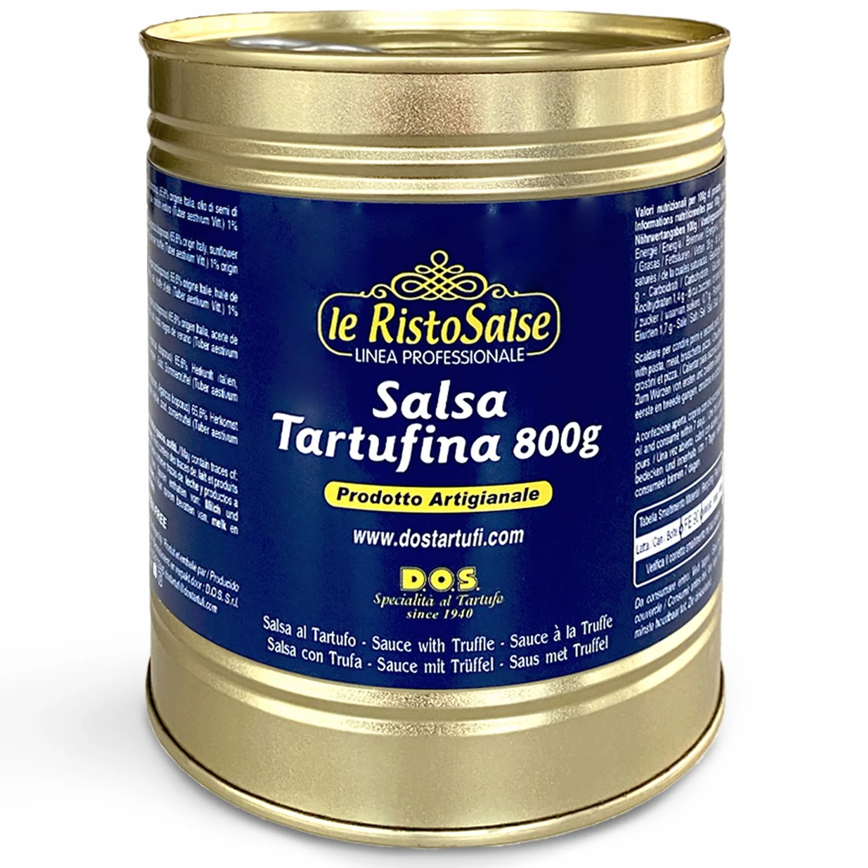 D.O.S. Specialità al Tartufo since 1940 - Sauce à la truffe 800 g | Format professionnel pour restaurants | Produit à la truffe | Sans gluten | Produit artisanal d'Ombrie