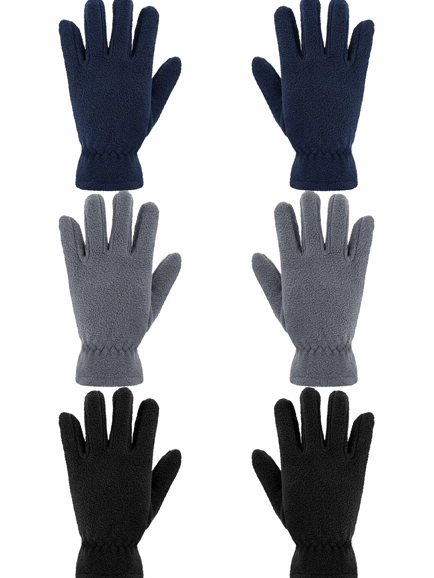 SATINIOR Kids Fleece Winter Gloves 3 Pairs Boys Magic Mittens Soft Warm Outdoor