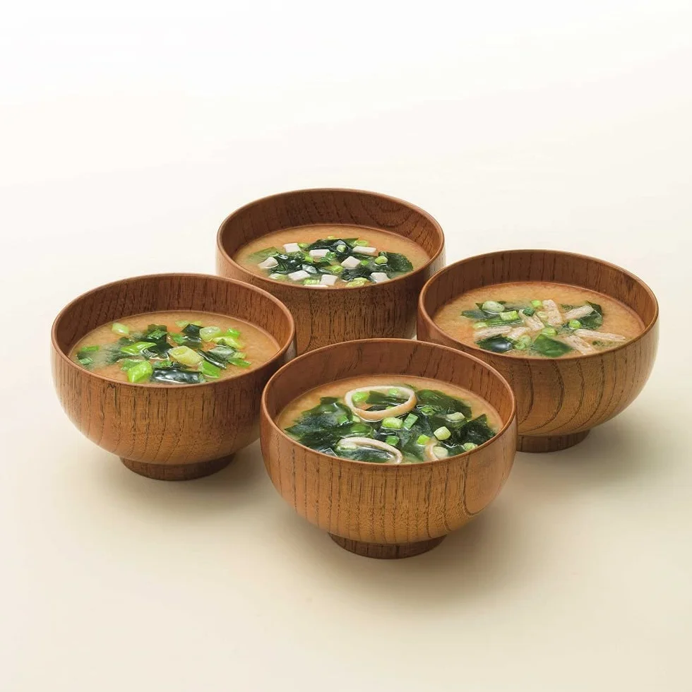 Marukome Soupe Miso Ryotei no Aji 4 Saveurs, Réduit en Sel, Pack de 36 Soupes Miso Instantanées Japonaises (Algues Wakame, Oignons Verts, Tofu, Aburaage)