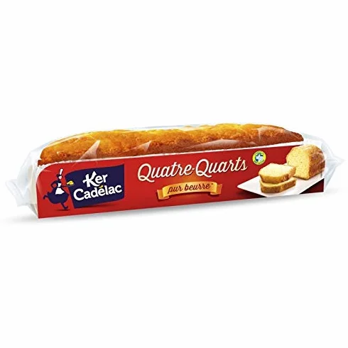 KER CADELAC - Quatre-Quarts Pur Beurre 500G - Lot De 4