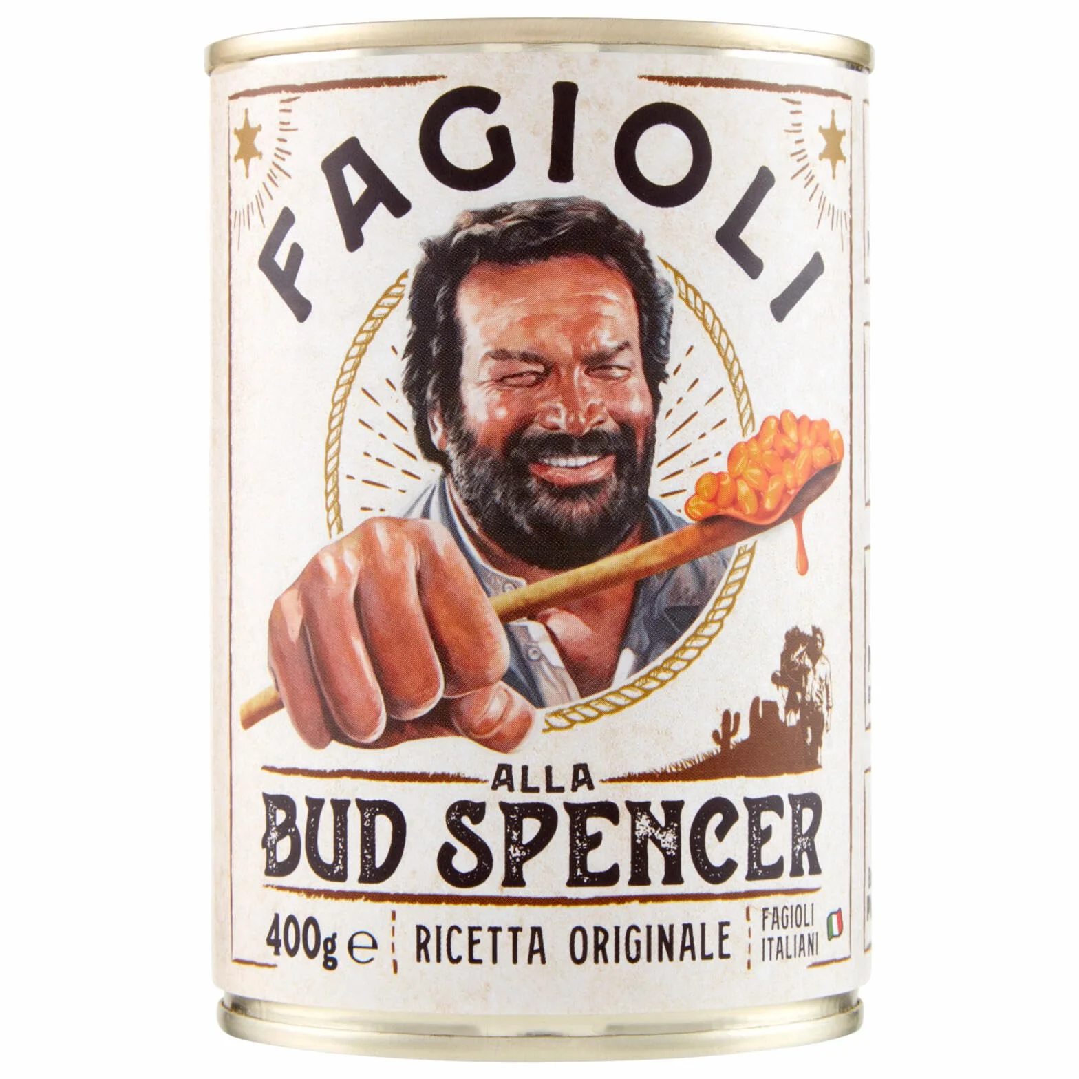 Fagioli alla Bud Spencer – Haricots cuisinés en sauce, boîte 400 g, Recette italienne originale ou Tex-Mex (fagioli neri) Prêts à réchauffer, Source de protéines, Italian + Italian Gourmet polpa 400g