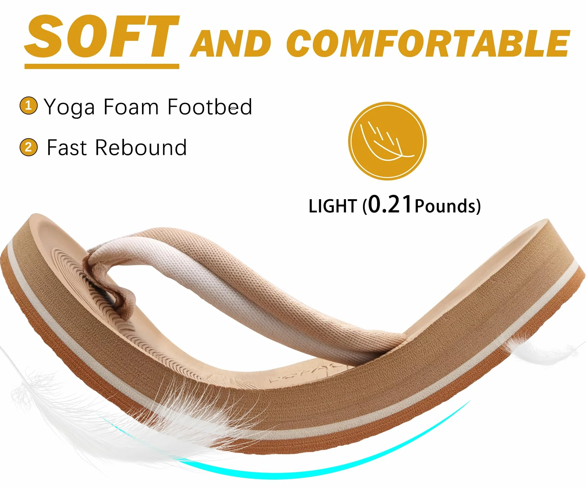 COFACE Tongs Femme Sandales de Plage Légères Antidérapantes Flip Flop
