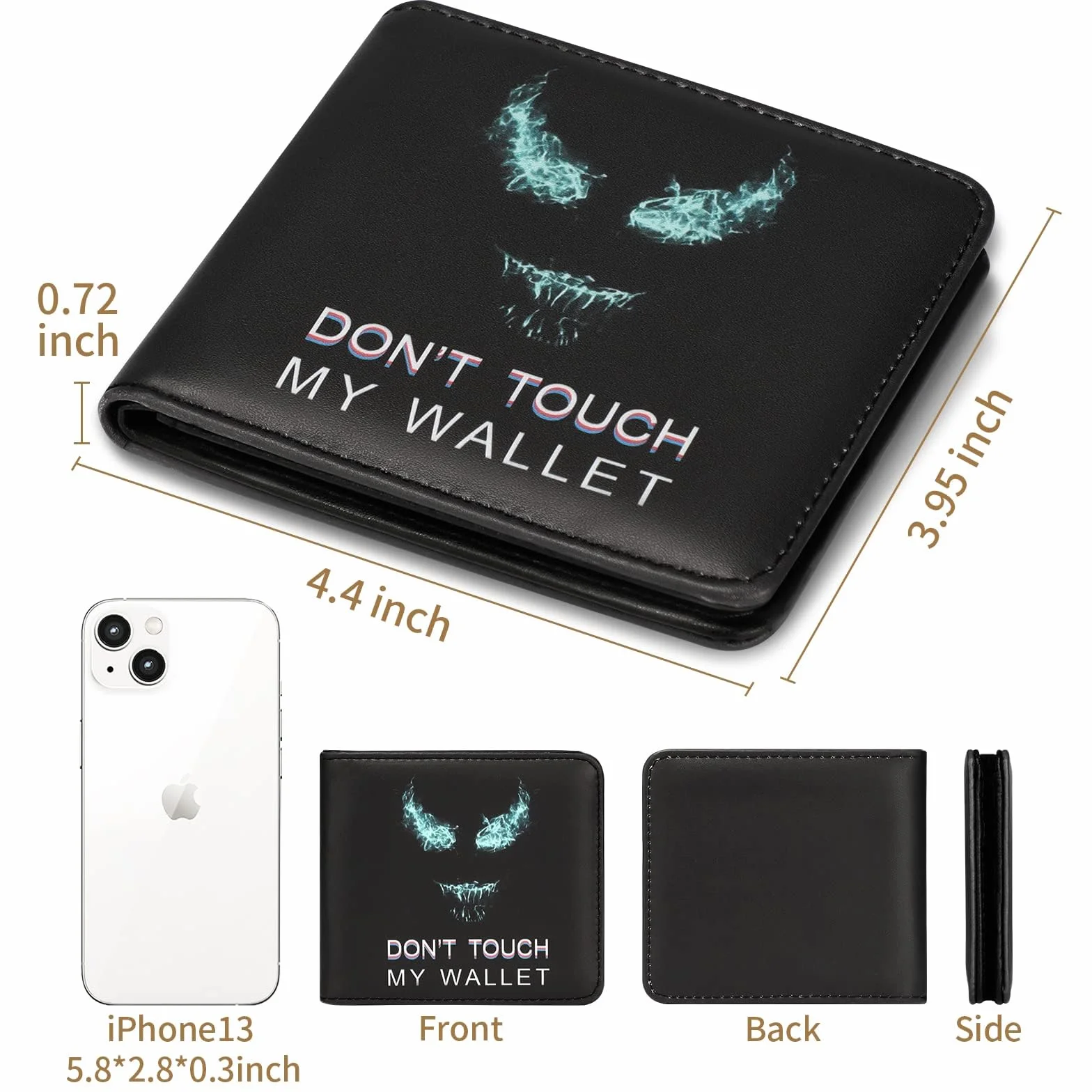 Portefeuille en cuir pour adolescent avec blocage RFID et porte-cartes