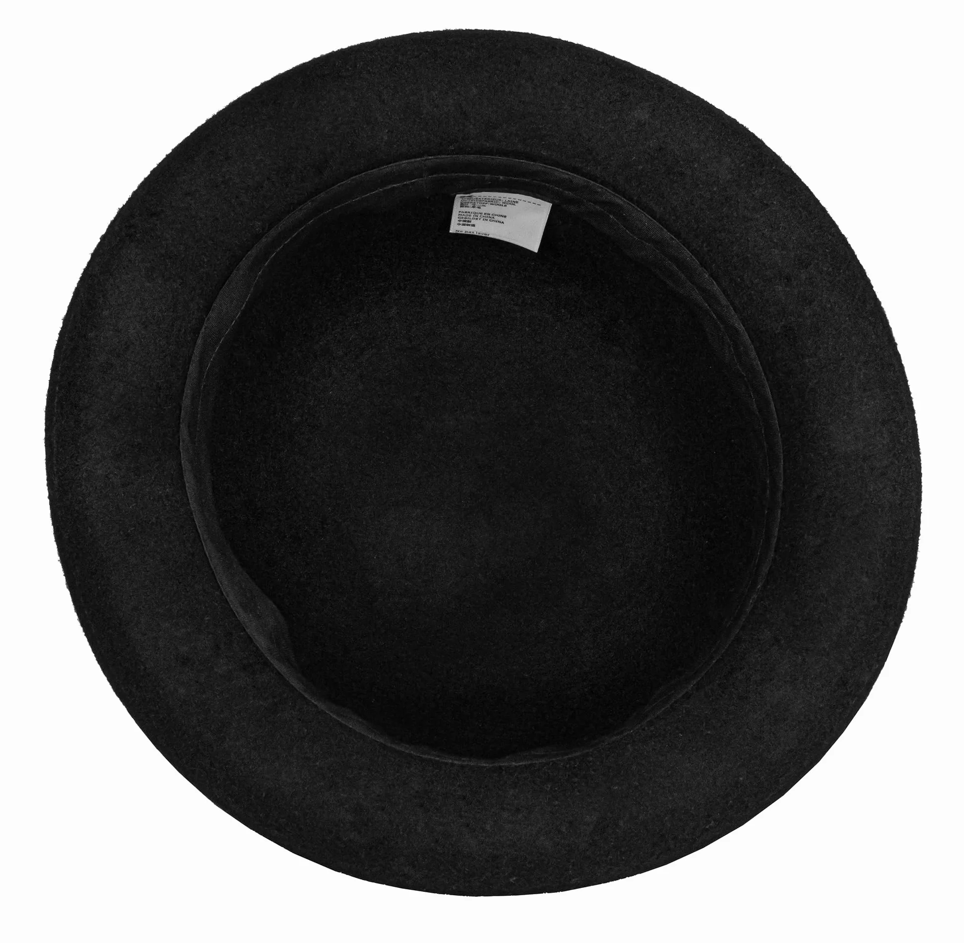 Chapeau melon Derby noir à bord roulé court S/M