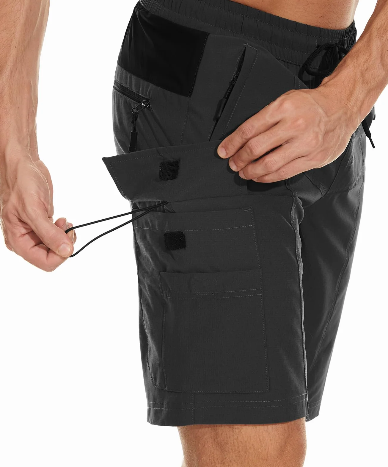 Wespornow Bermuda Homme 5 Poches Sport Séchage Rapide Pantalon Court Extérieur Stretch Randonnée Trekking