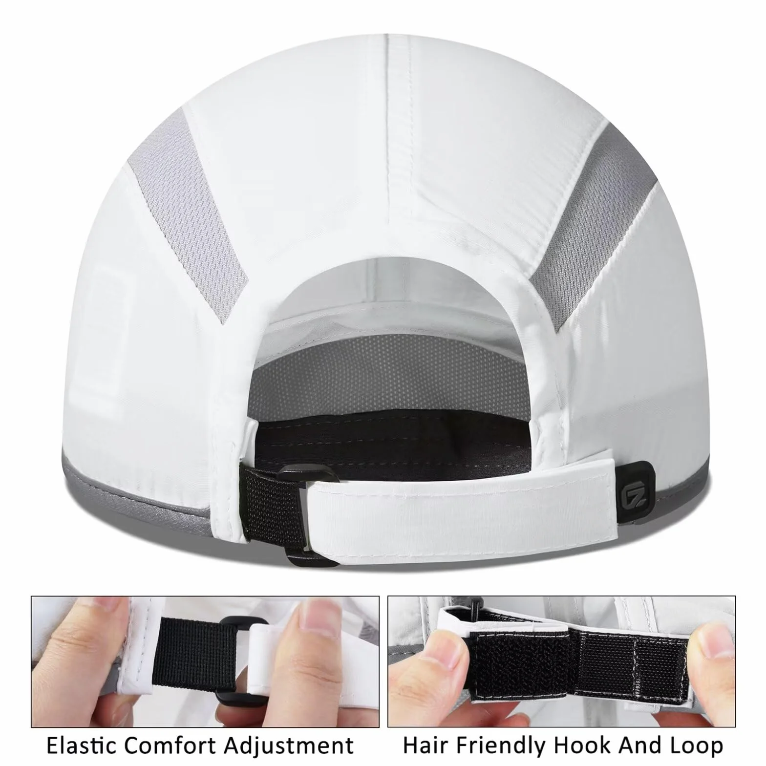 GADIEMKENSD UPF50+ Folding Outdoor Hat Unstructured Reflective Breathable Soft Sport Cap