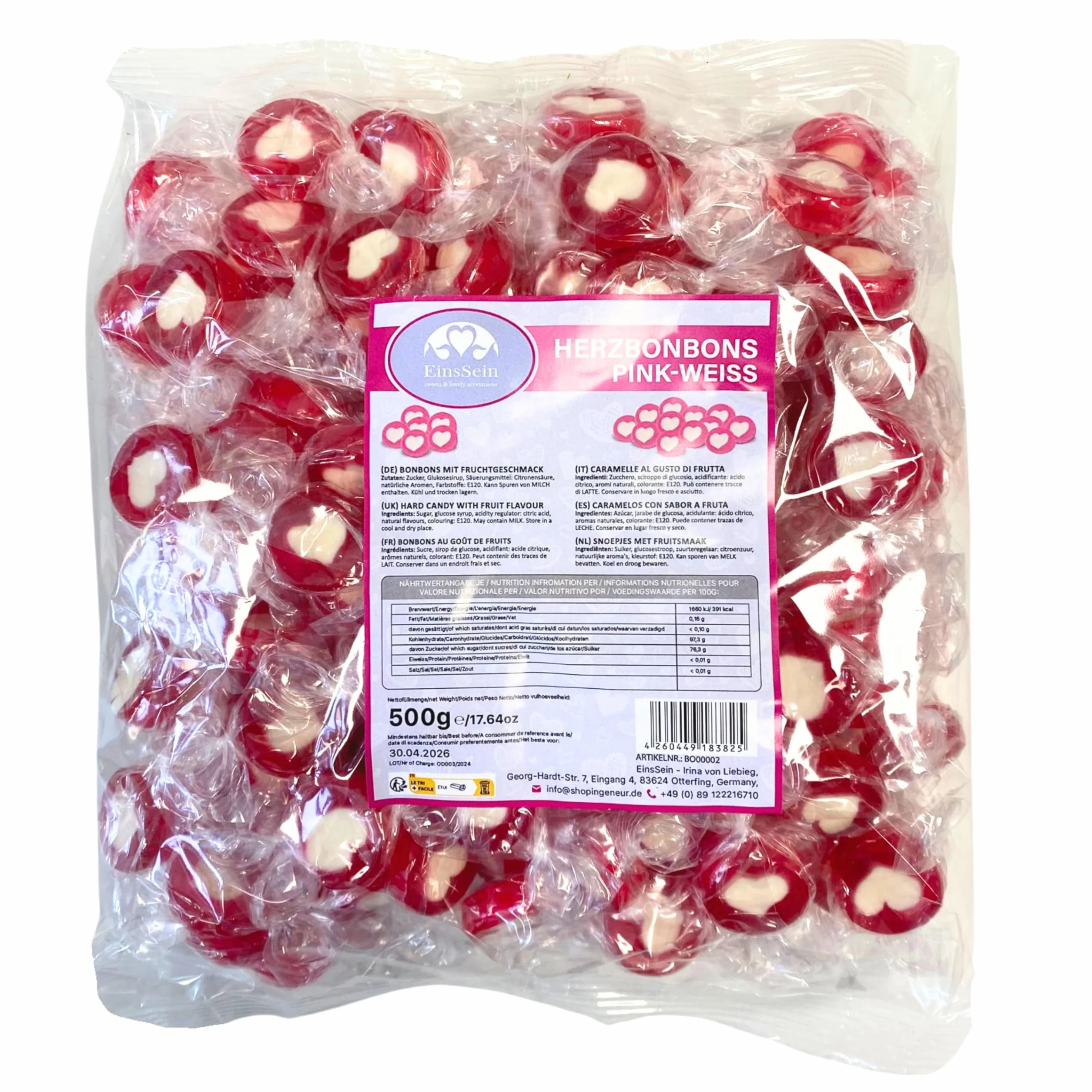 Bonbons Mariage Cœur Rouge Blanc 500g 140 Dragees Cœur Décoration Table Cadeaux Invités