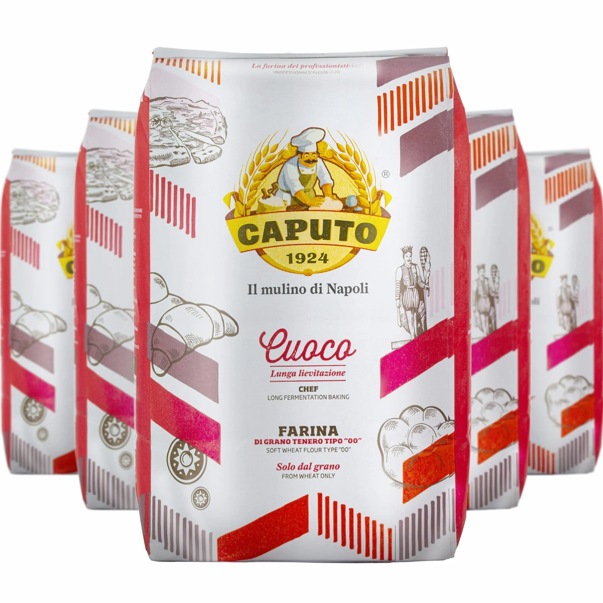 Colichef Farine Caputo Cuoco Type 00/5Kg (pack 5 x 1 Kg) - Caputo, la farine N°1 en Italie !