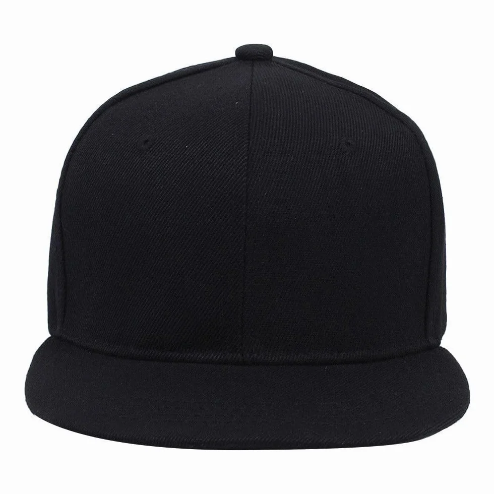 Boolavard Chapeau Snapback Blanc Réglable Bord Haut Casquette de Baseball