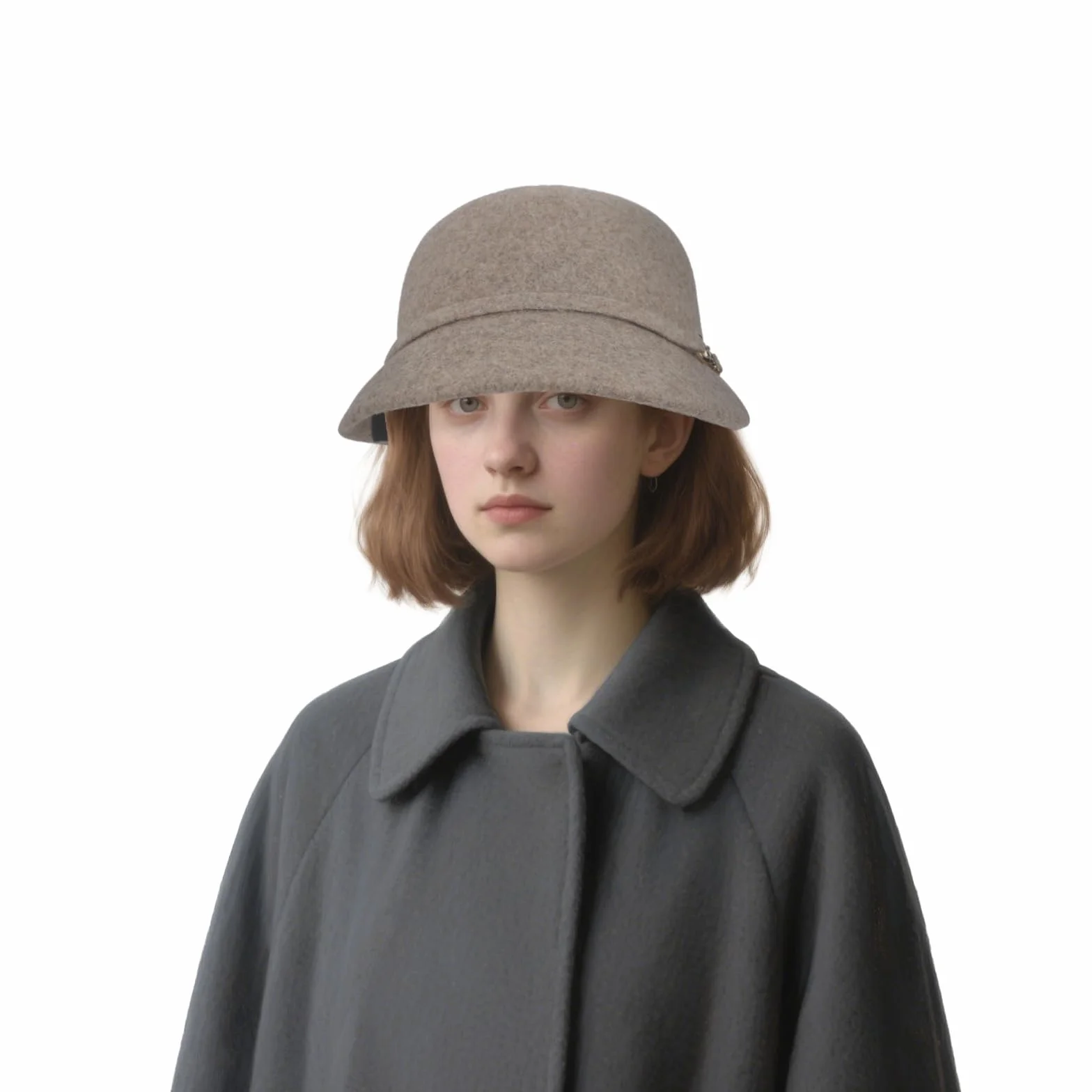 RUIXIA Chapeau Cloche en Laine Vintage pour Femme Chapeau Melon Classique Bonnet de Pêcheur Bob Capeline Automne Hiver