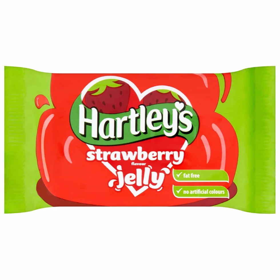 HARTLEY'S Préparation pour Gelée à la fraise | Sans matière grasse | Saveur fraise | À base de gélatine | Sans Colorant artificiel - 135g - Lot de 12