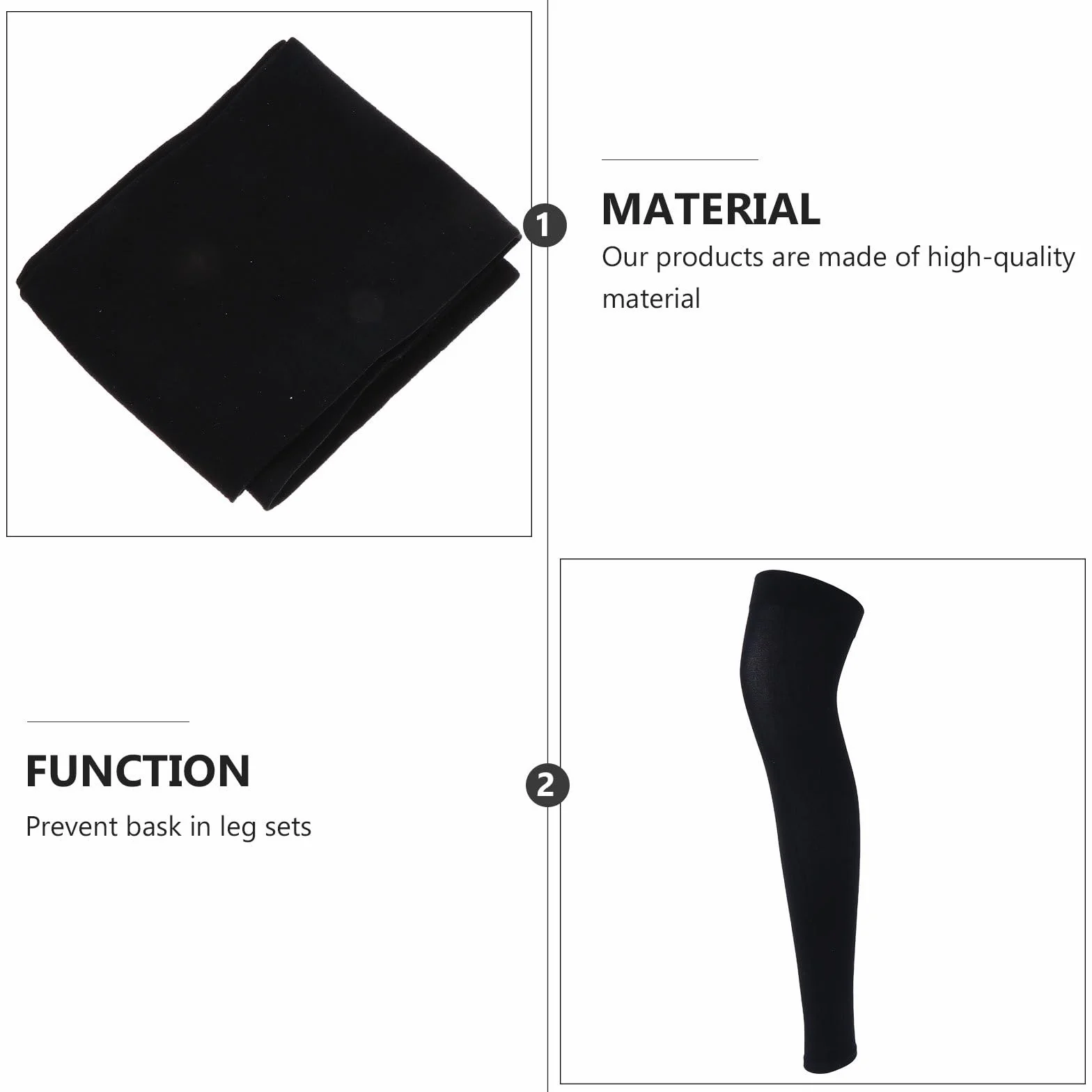 GANAZONO Lot de 2 Protège-Jambes Anti-Uv en Tissu Glace Manchons de Cyclisme Élastiques Noir