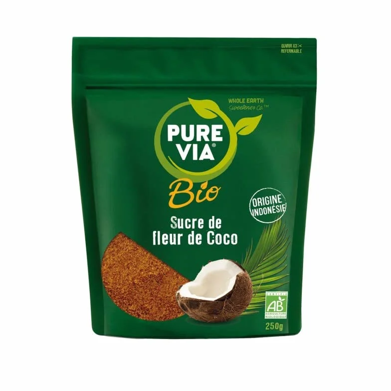 PURE VIA - doypack sucre fleur de coco bio 250g - Deux Articles
