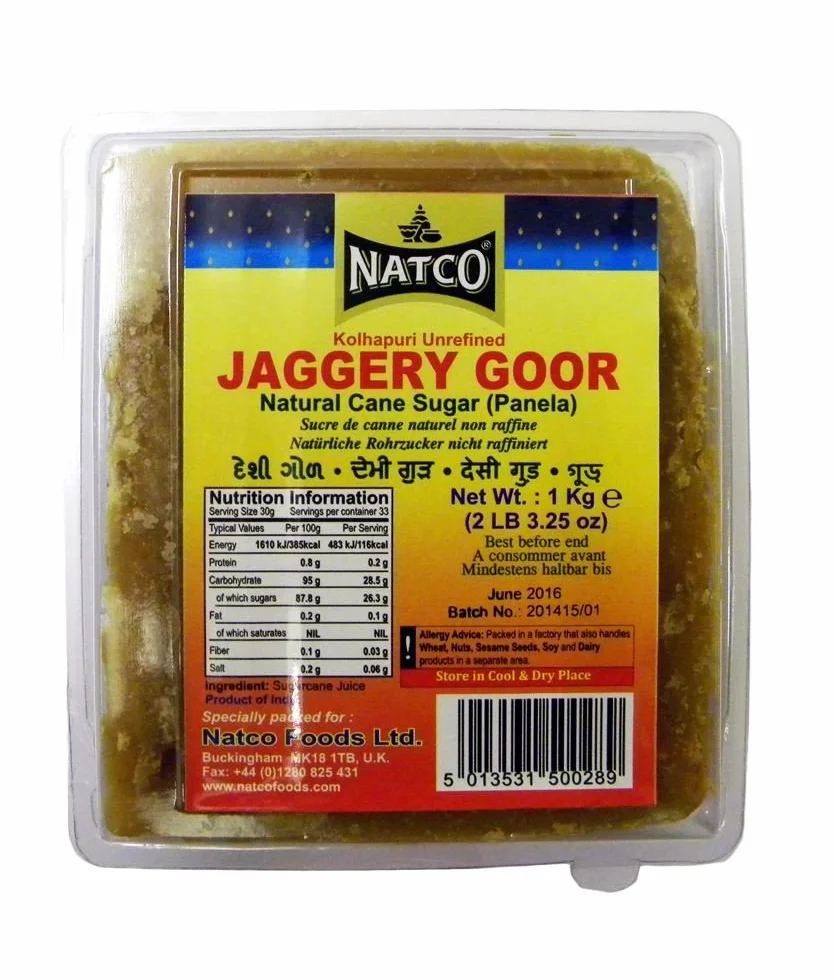 Natco - Jaggery Goor (Kolhapuri non raffiné) - Panela - 1 kg x 2