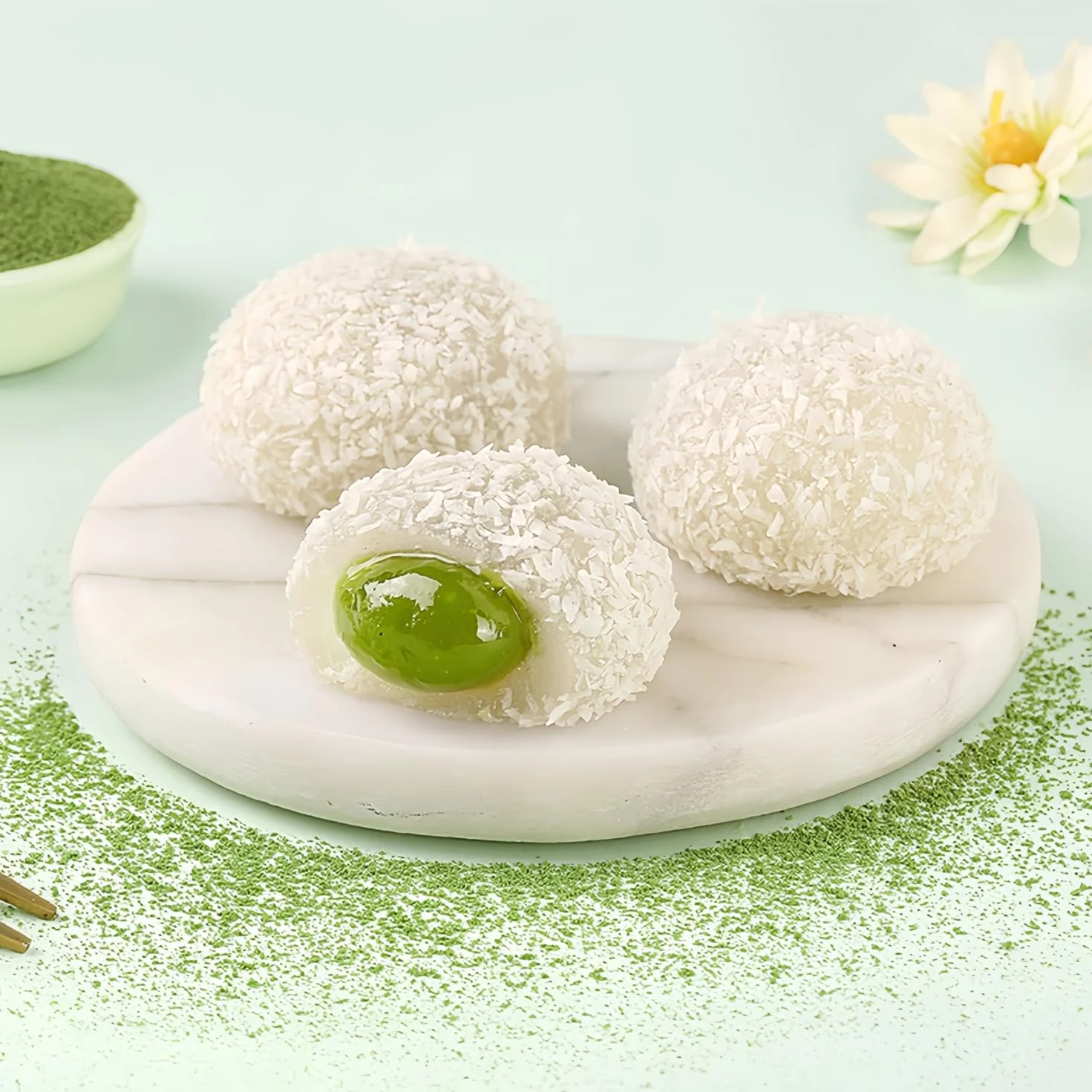 WSYLS Sandwich Mochi Set Gâteau de riz chinois Dessert asiatique délicieux Dessert moelleux et gluant 120G (fleurs de cerisier)