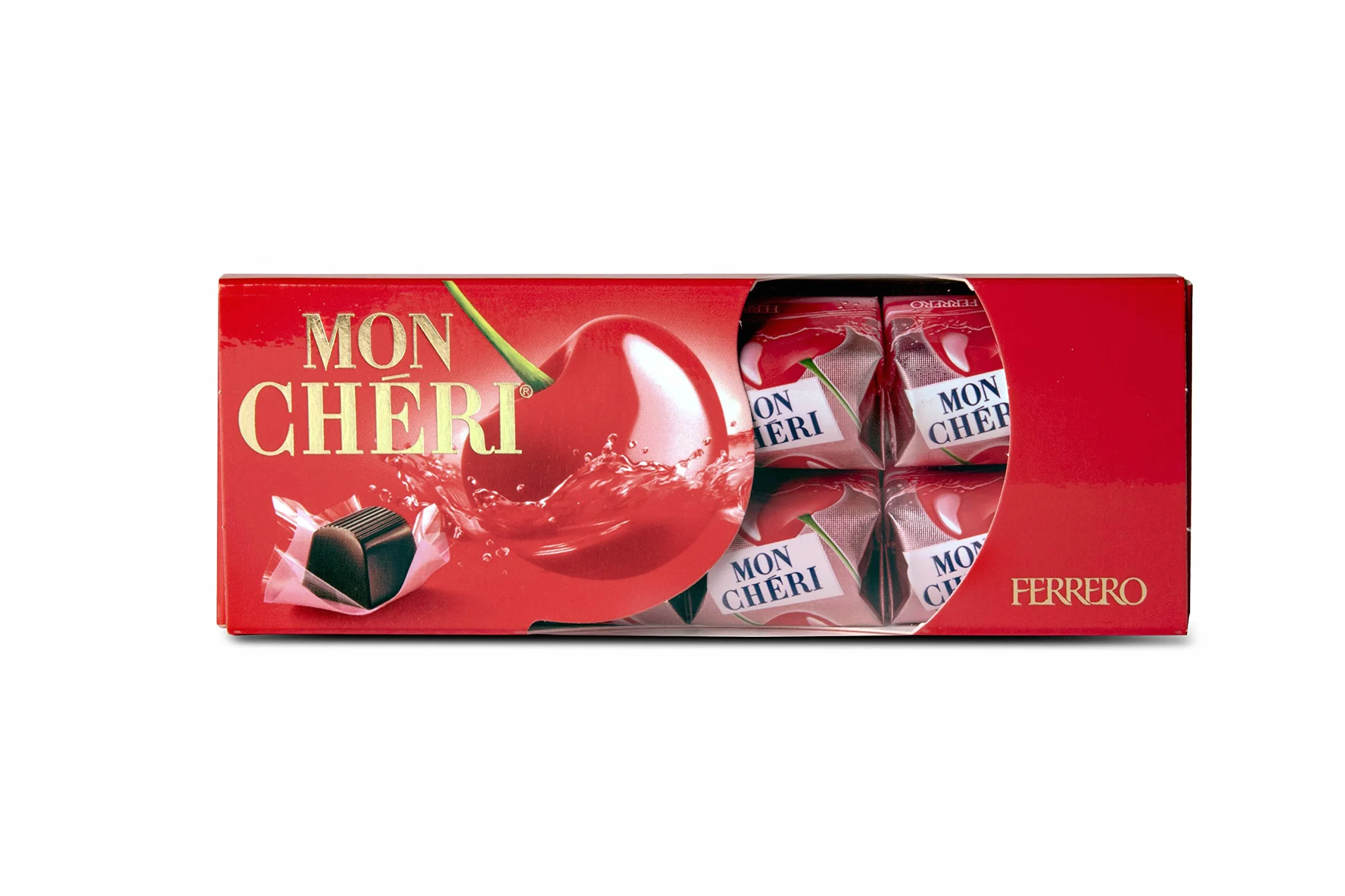 Bonbons chocolat cerise liqueur MON CHÉRI la boite de 16 - 168 g