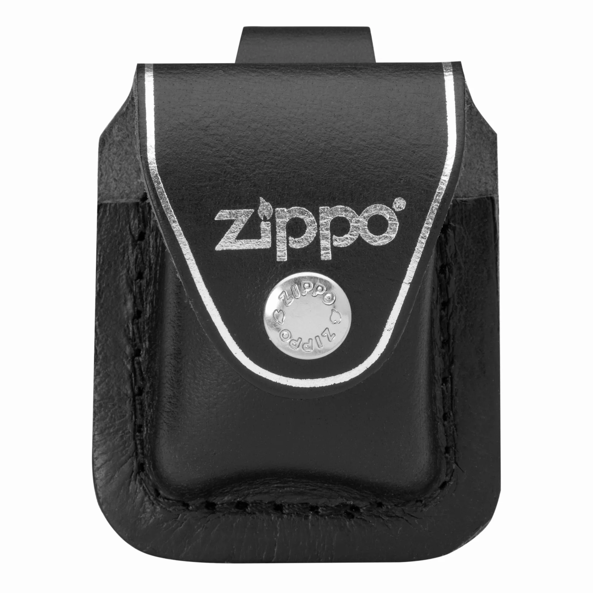 Zippo - Pochette De Ceinture pour Briquet Tempête, en Cuir Noir, Pochette Pratique avec Boucle