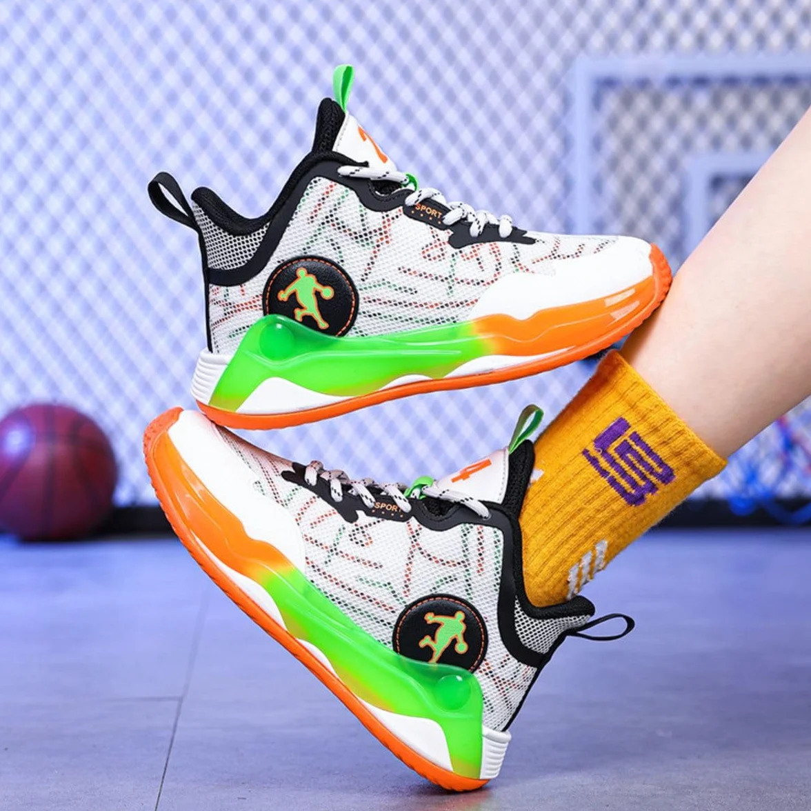 Chaussures de Basket-Ball pour Garçons et Filles de Sport et Course à Pied