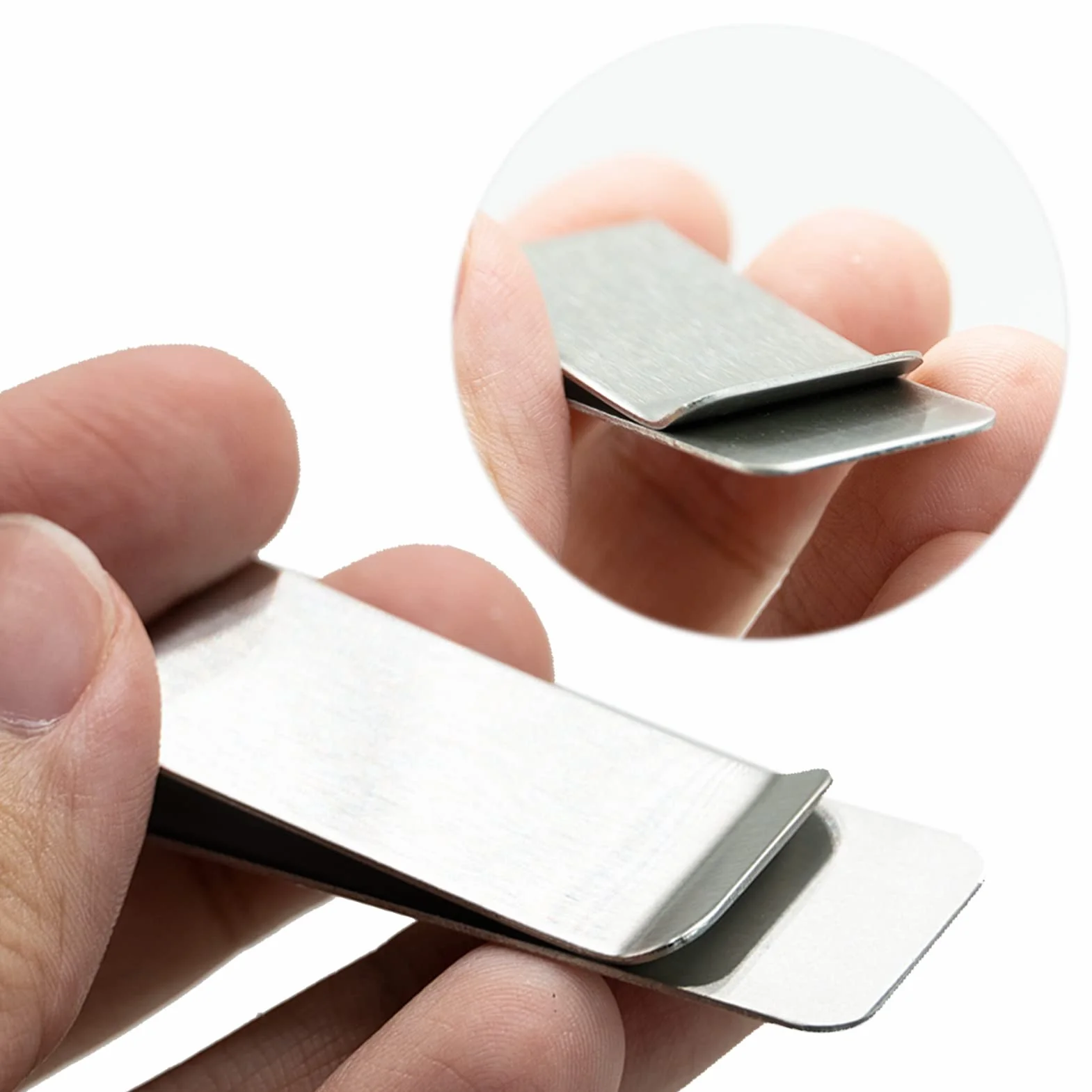 Mince Pince à Billets en Métal 10 Pcs Portefeuille Clips Porte-Cartes Argent