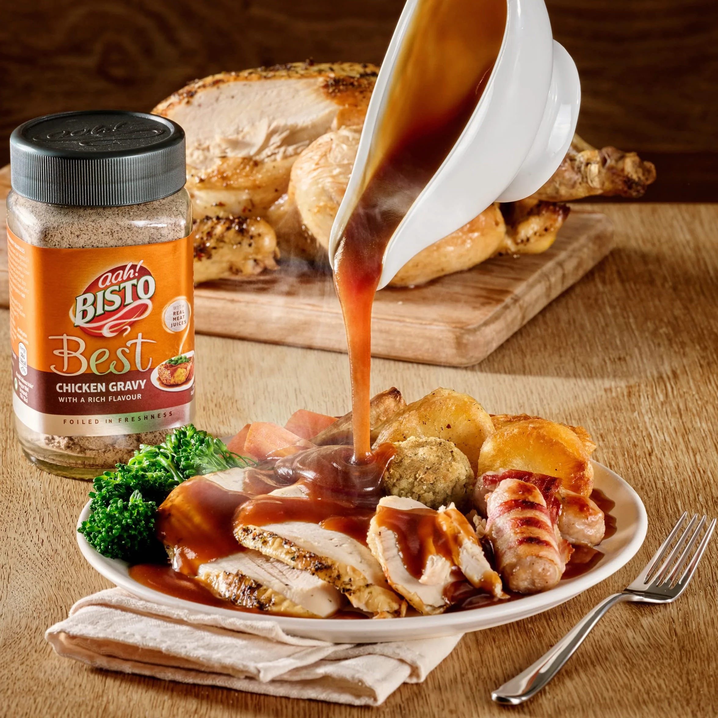 Bisto Best Poulet Sauce Granulés à base de vrai jus de viande, pot de 230 g (lot de 1)