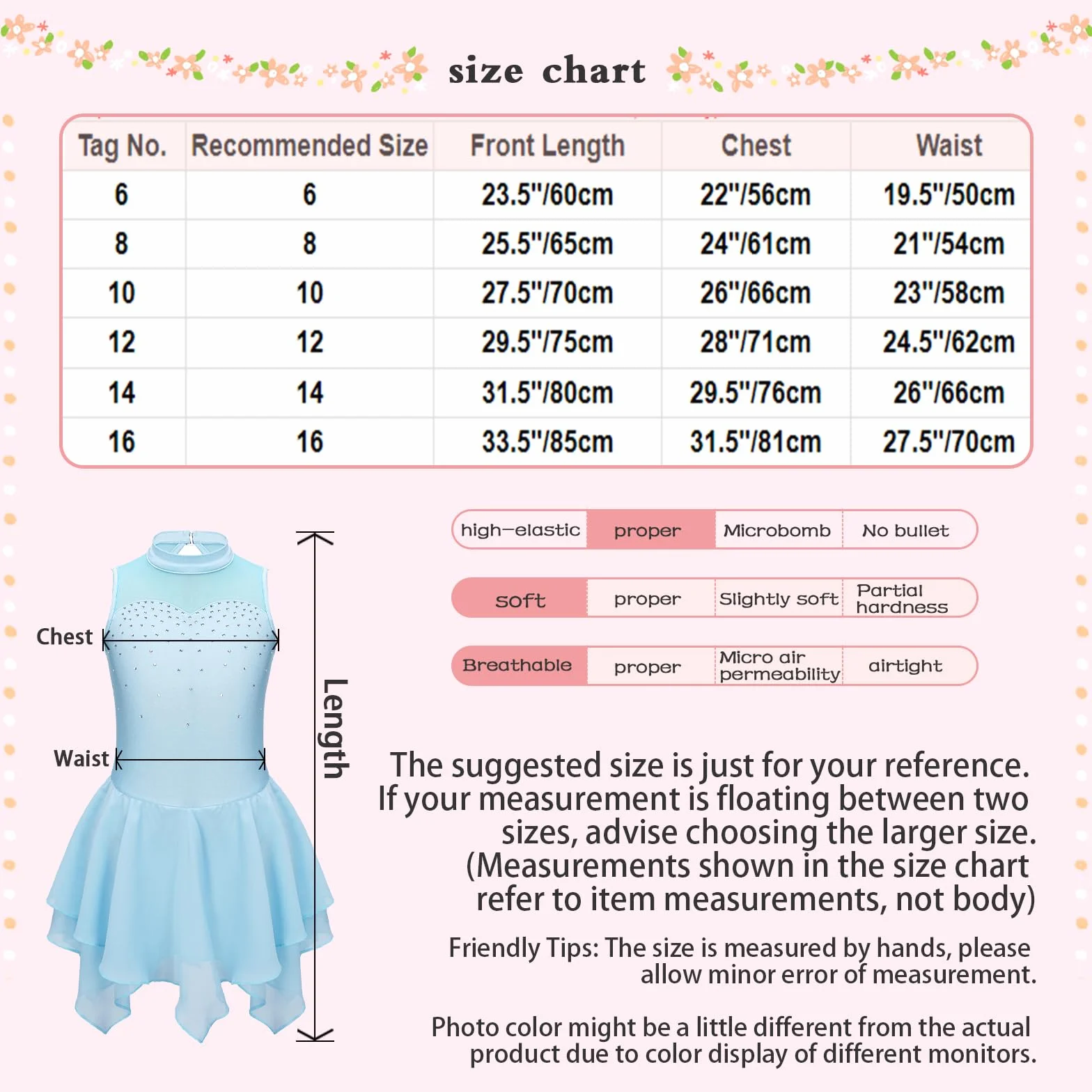 Robe de Patinage Artistique Strass Justaucorps Gymnastique Danse Leotard Ballet Costume Fille 4-16 Ans