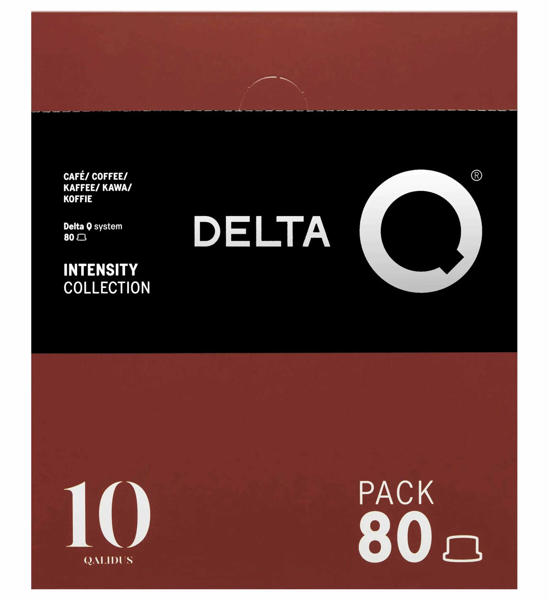 Delta Q 80 Capsules Café Qalidus, Intensité 10 | Compatibles avec les Machines Delta Q, Espresso Intense aux Notes de Caramel, Fabriqué en Portugal
