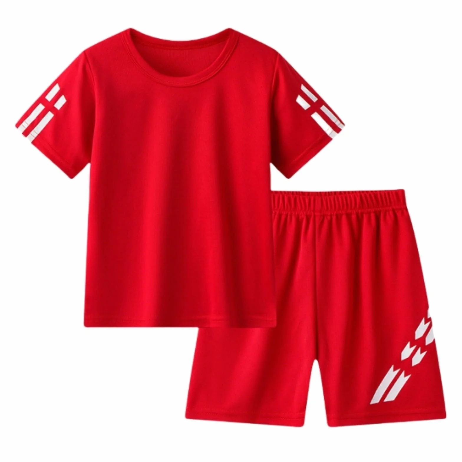 Ensemble de jogging pour enfant T-shirt de sport et short manches courtes