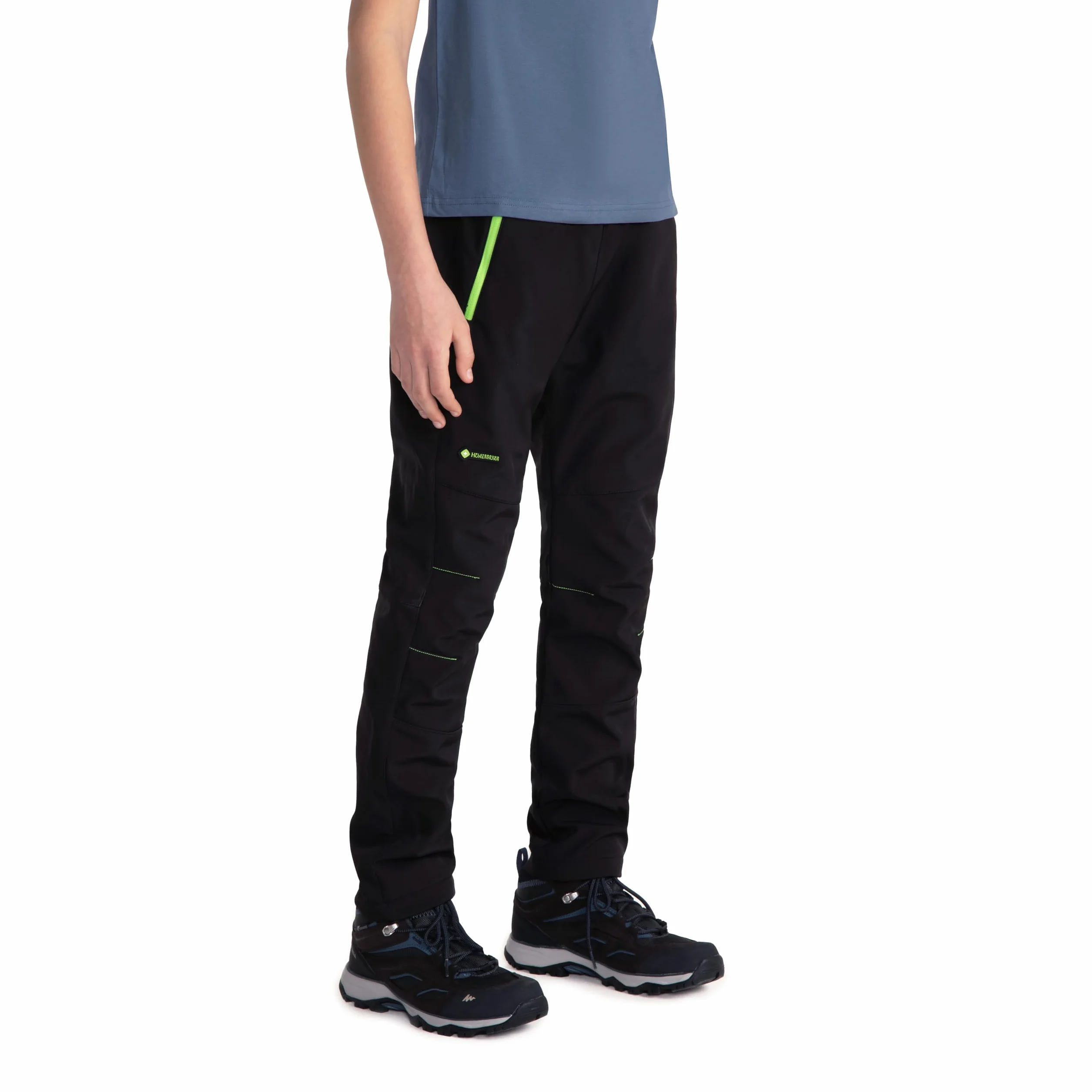Pantalon softshell enfant garçon fille extérieur doublé hiver snowboard imperméable respirant