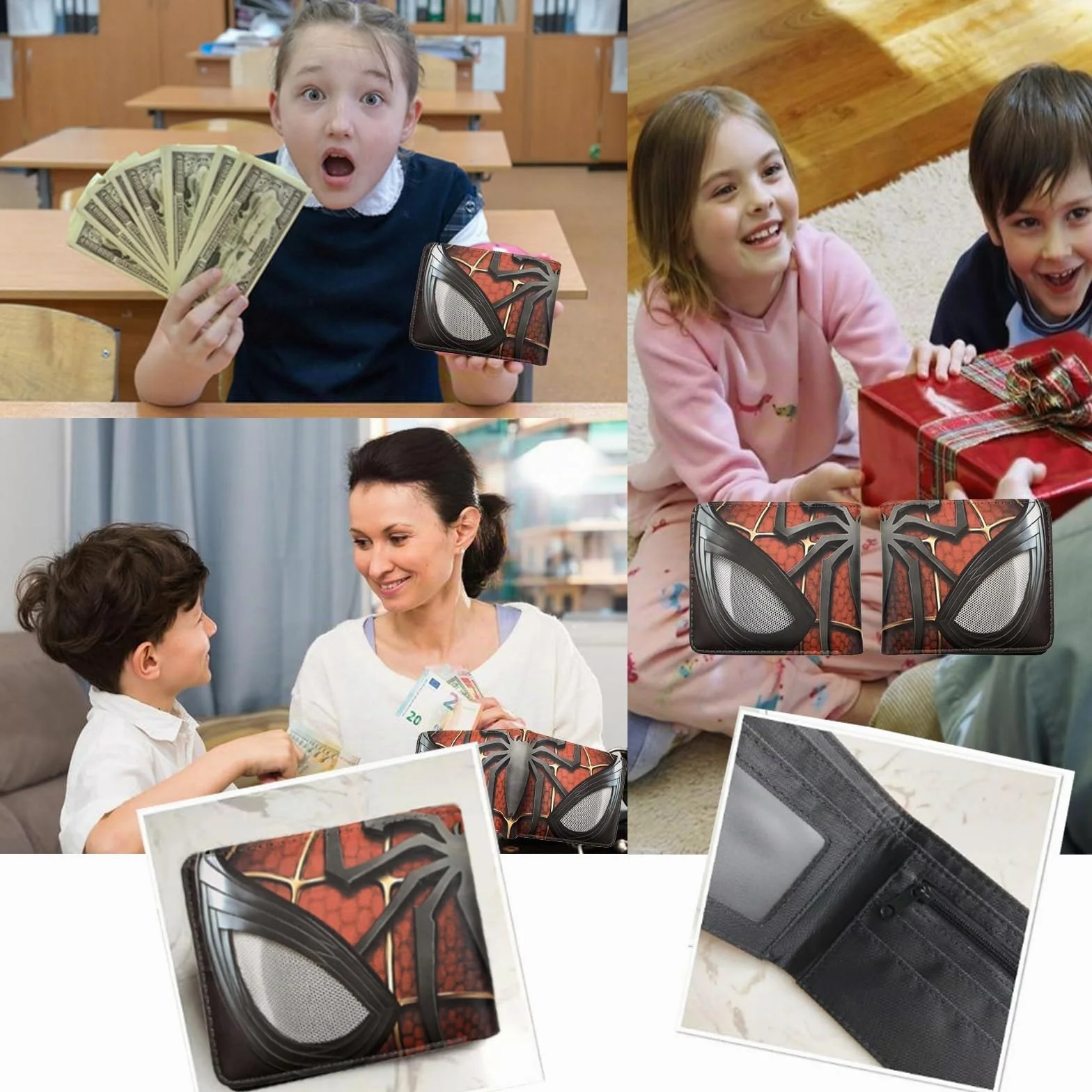 Porte-monnaie Spider Man pour Enfants - Super-héros Dessin Animé - Cadeau