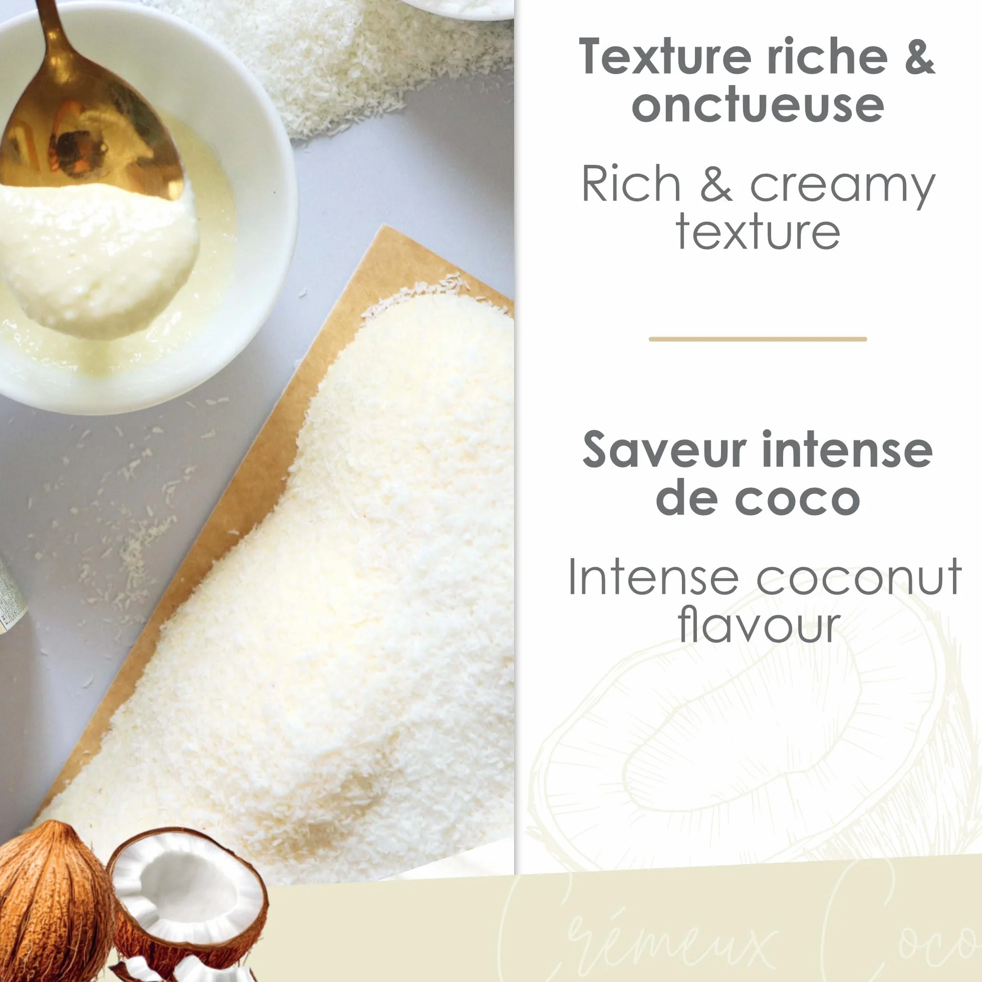 ScrapCooking - Pâte de Fourrage Crémeux Coco 200 g - Pour Fourrer Tablettes, Éclairs, Choux, Rochers, Macarons, Gâteaux, Bûches de Noël & Cookies - Noix de Coco - Pâtisserie - 4635