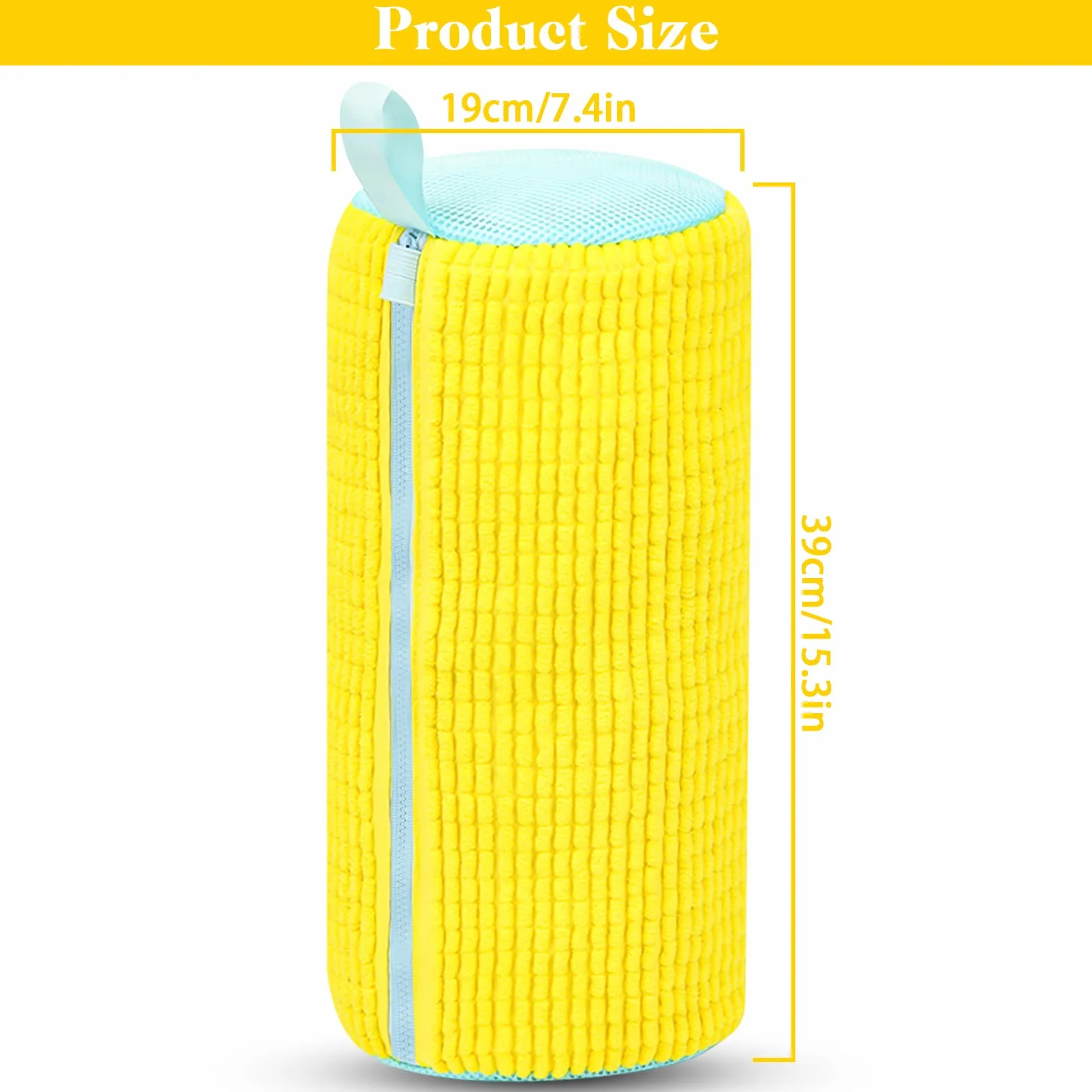 Sac Lavage Chaussures Machine à Laver Réutilisable Portable 360° avec Fermeture Éclair pour Baskets