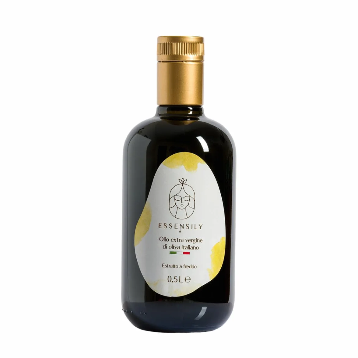 Huile d’Olive Extra Vierge 100% Italienne – Extraction à Froid – Récolte Manuelle – Bouteille 500 ml – Essensily