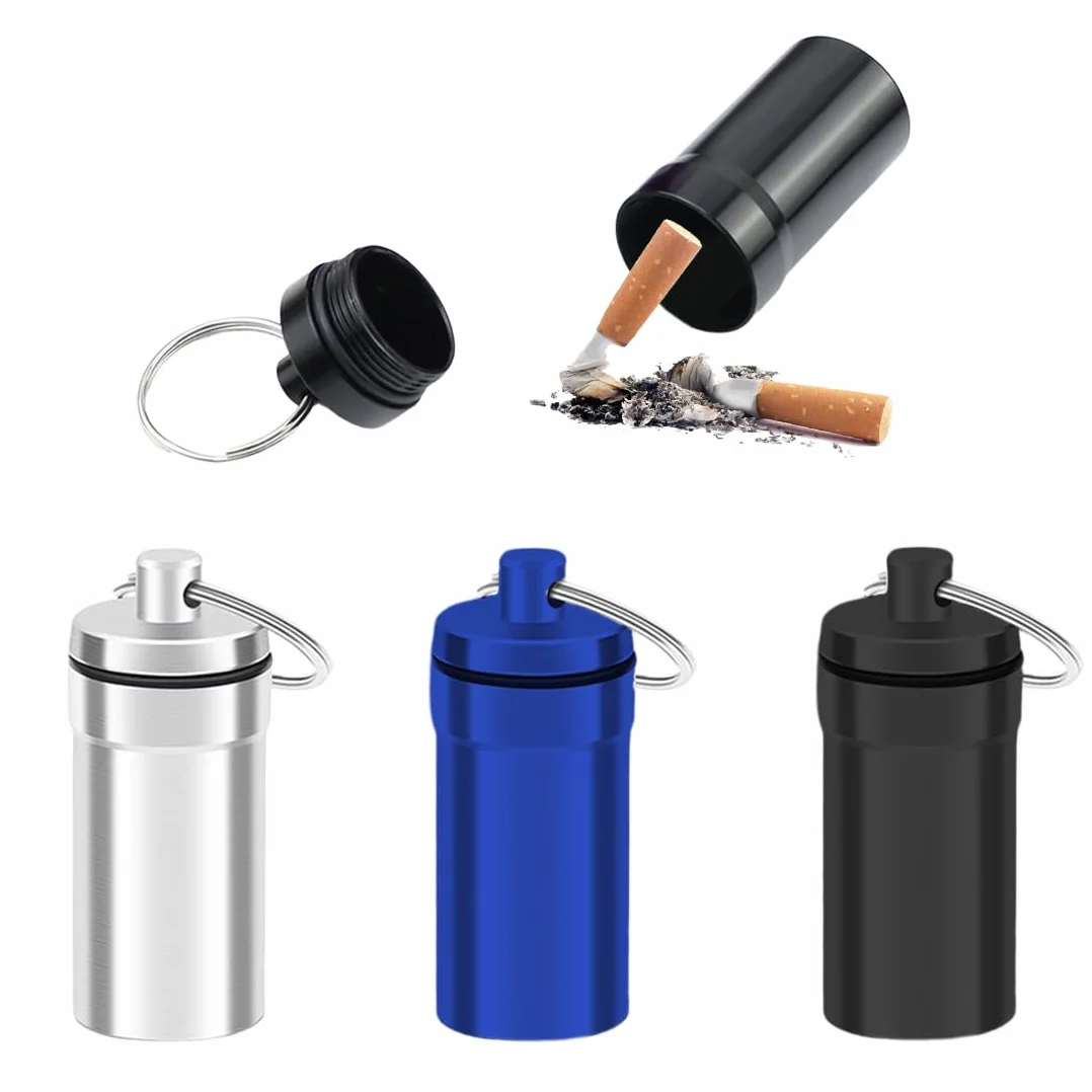 Cendrier Portable Mini avec Couvercle Anti Odeur, Cendrier de Poche Compact pour Voyage Camping