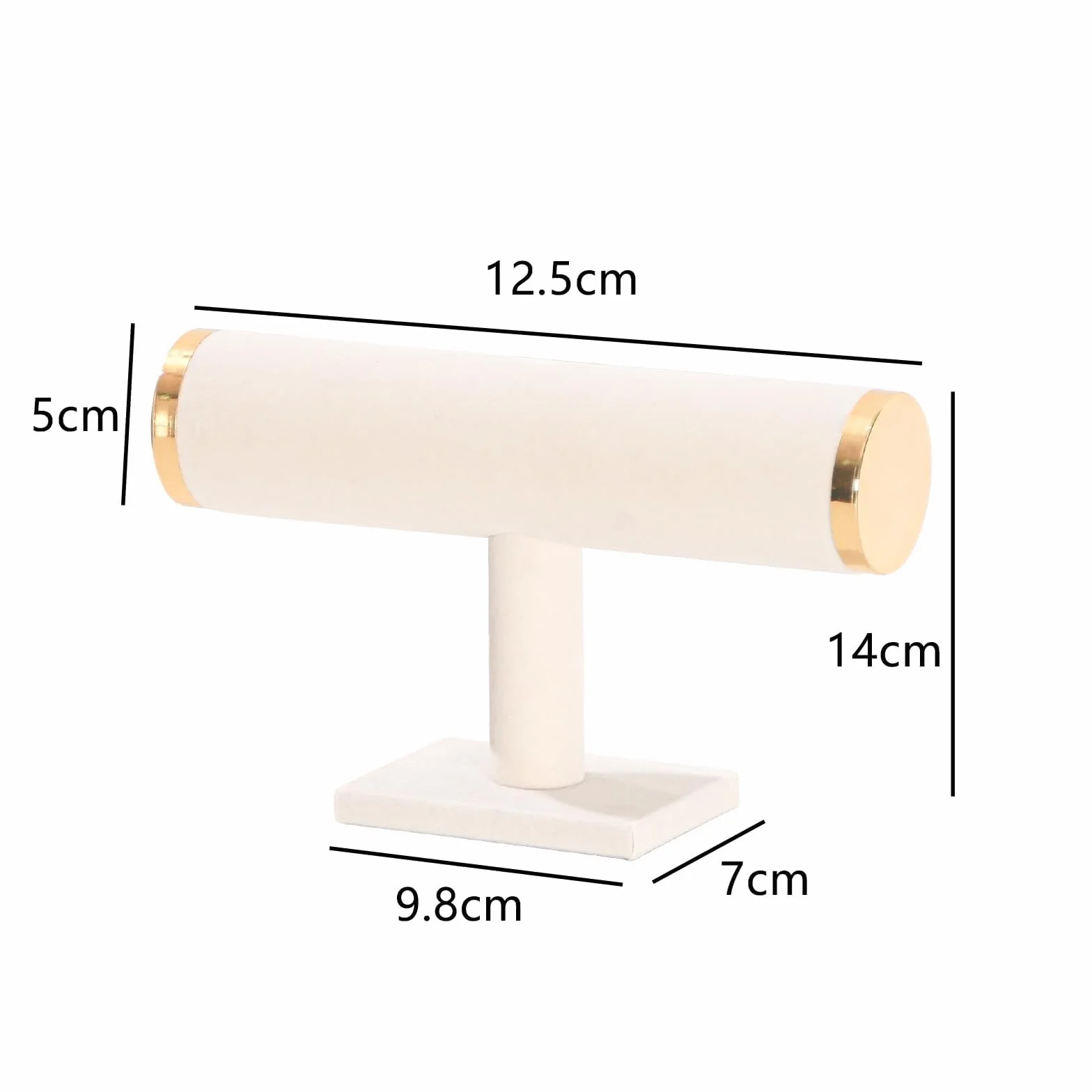 Porte-bracelet T-Bar présentoir à bijoux pour montres beige