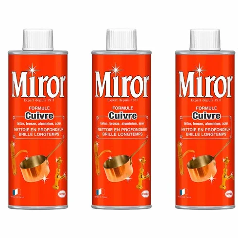 Miror Nettoyant Métaux Cuivre Bidon 250 ml Lot de 3