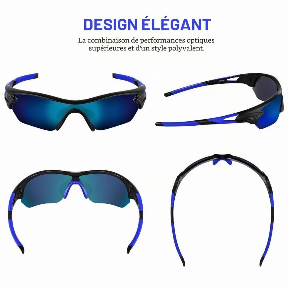 BEACOOL Lunettes de Soleil Sport Polarisées Homme Femme UV400 Protection Cyclisme Velo