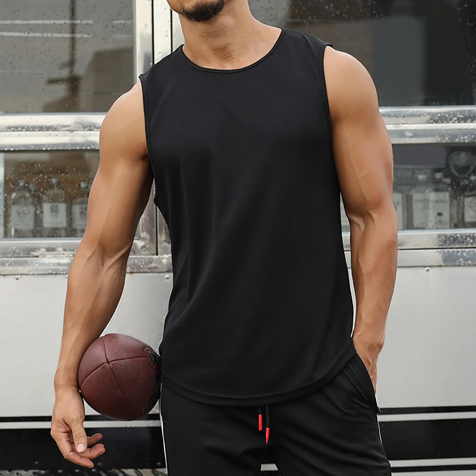 Litthing Débardeur Homme Musculation Tank Top Gilet Sport Séchage Rapide Respirant
