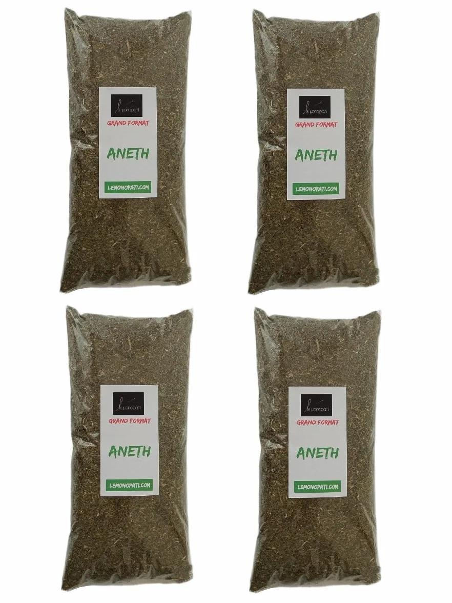 Aneth Séché 400g (4x100g) Grand Format | Le Monopati | Herbe Aromatique 100% Naturelle, Saveur Fraîche & Intense pour Cuisine Méditerranéenne et Poissons